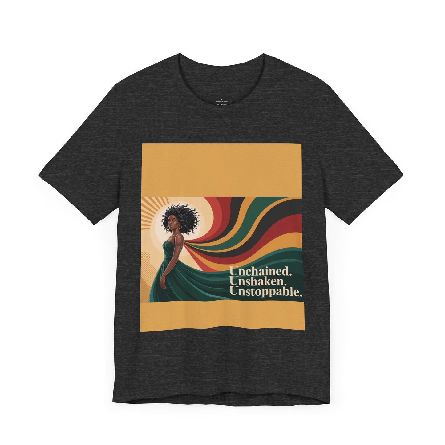 Unisex Inspirational Graphic Tee - Unchained, Unshaken, Unstoppable,