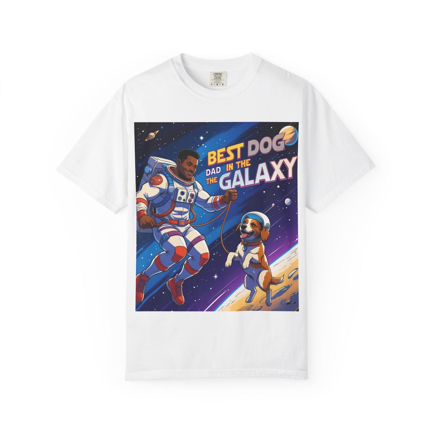Best Dog Dad in the Galaxy T-Shirt, Unisex Space-Themed Tee, Dog Lover Gift, Father's Day Shirt, Gift for Dog Dads, Galaxy Graphic Tee