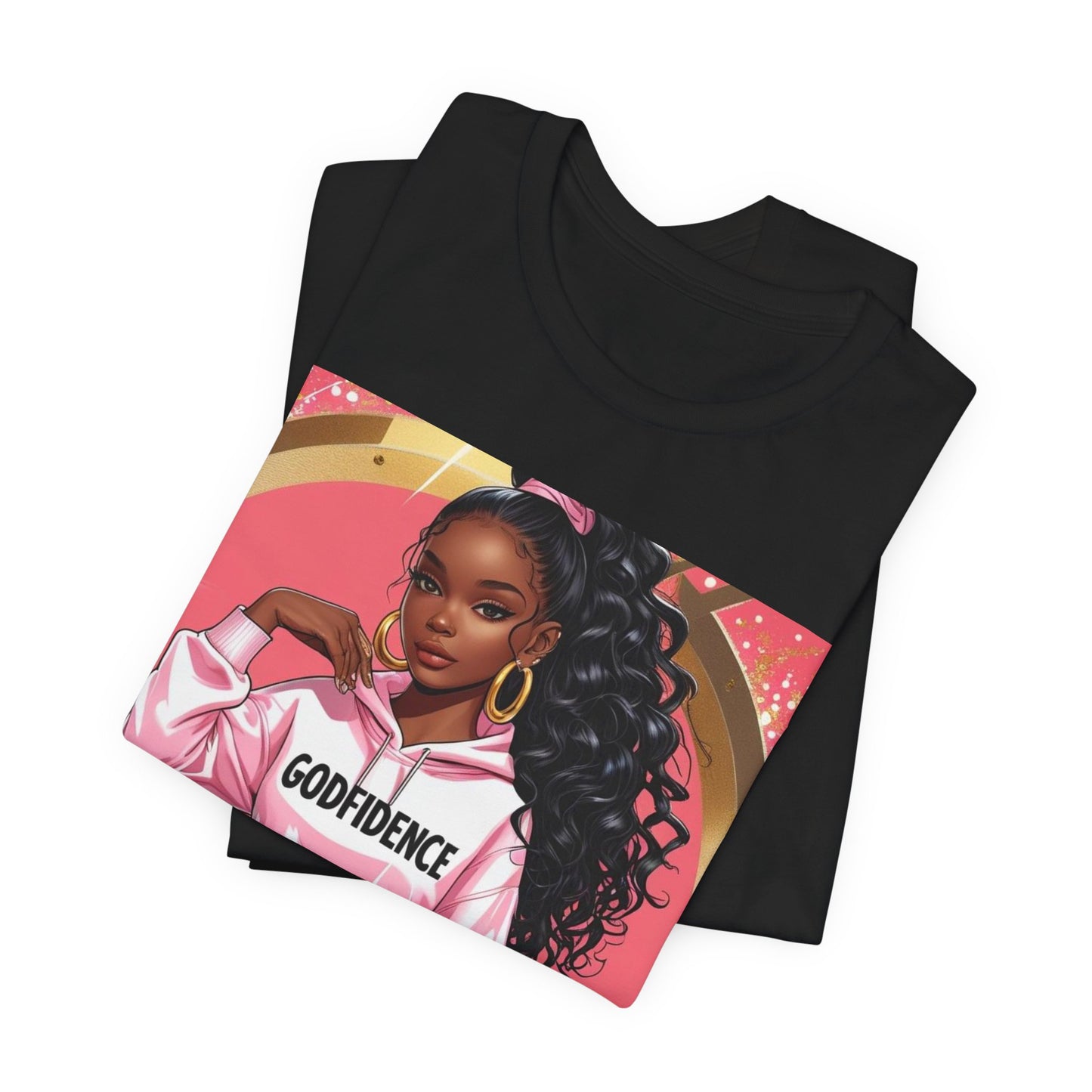 Godfidence Unisex Tee, Empowering Graphic Shirt, Casual Wear, Gift for Her, Fashionable Tees, Birthday Gift, Motivational Apparel