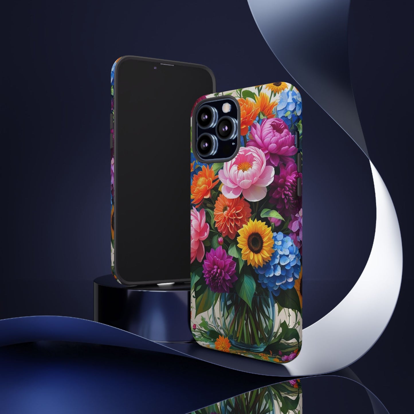 Floral Phone Case - Vibrant Flower Design, Tough Phone Cover, Gift for Her, Floral Accessories, Summer Vibes, Trendy Tech Decor