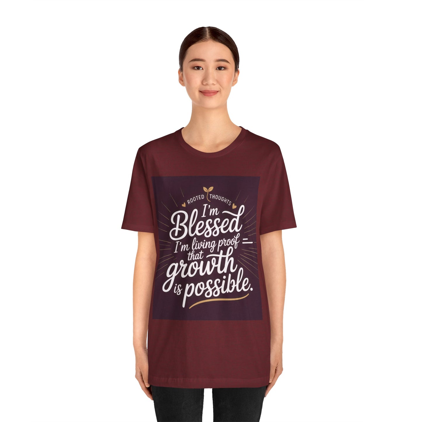 Unisex Growth Proof Tee - I'm Blessed, Inspirational Shirt, Motivational Gift, Spiritual Apparel, Positive Vibes, Everyday Wear