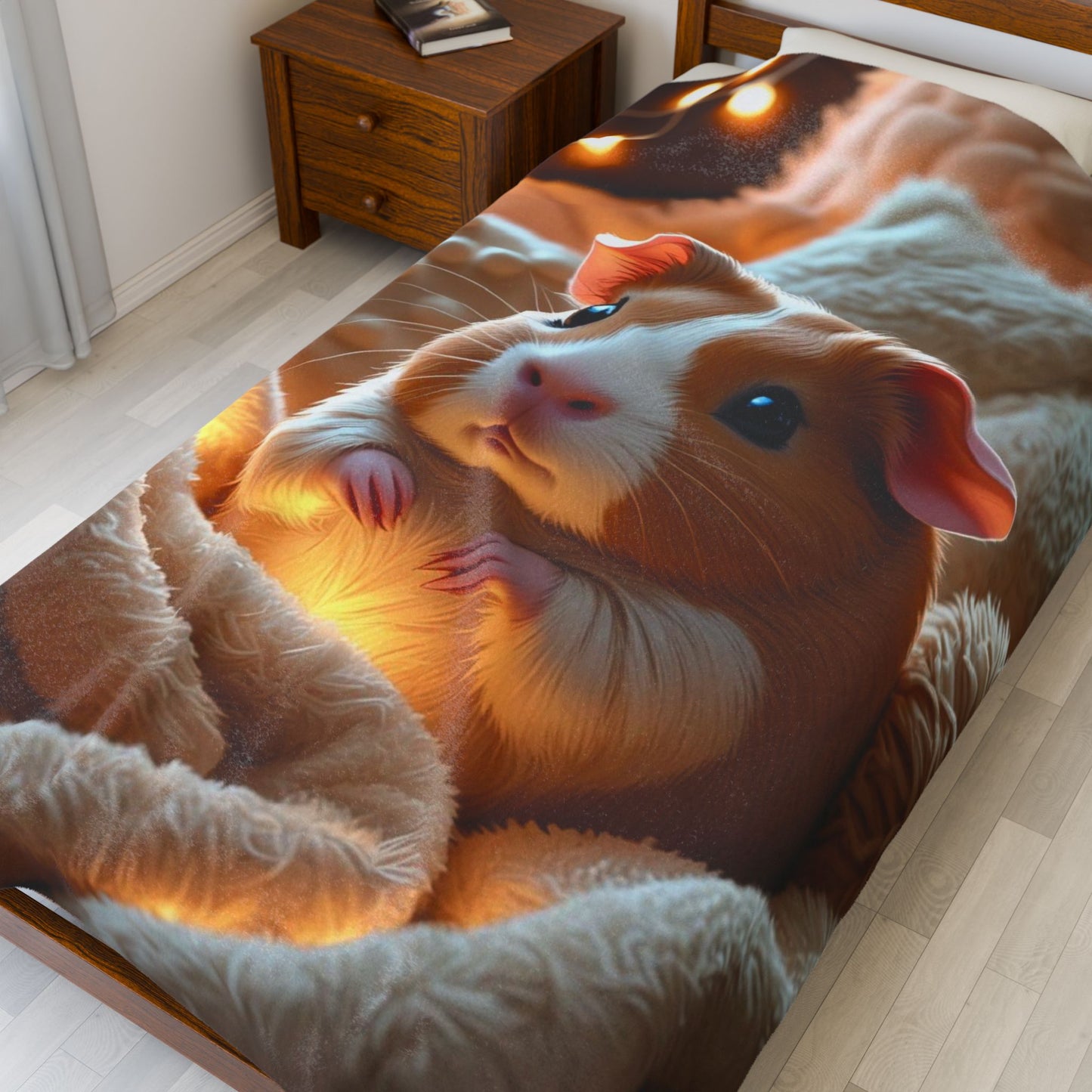 Cozy Guinea Pig Plush Blanket, Warm Fleece Blanket, Cute Pet Design Throw, Soft Home Decor, Ideal Gift for Animal Lovers