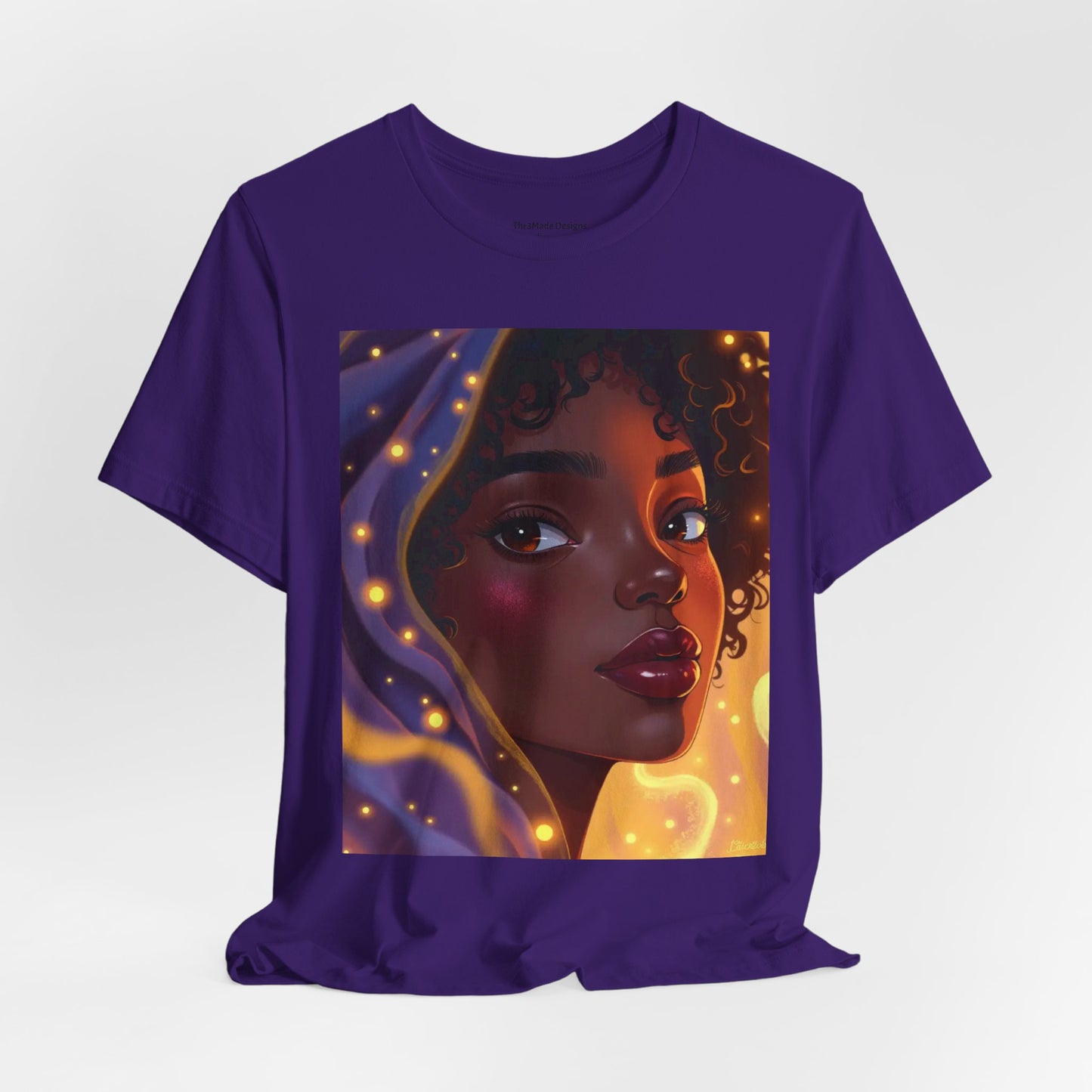 Magic Glow Art Tee, Unisex Short Sleeve Shirt, Artistic Graphic T-Shirt, Boho Style Tee, Casual Wear, Gift for Art Lovers