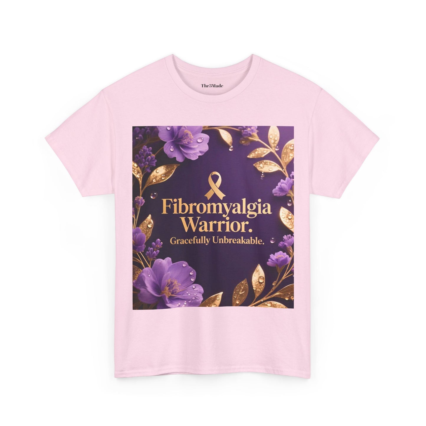 Fibromyalgia Warrior T-Shirt — Purple Ribbon Awareness Tee