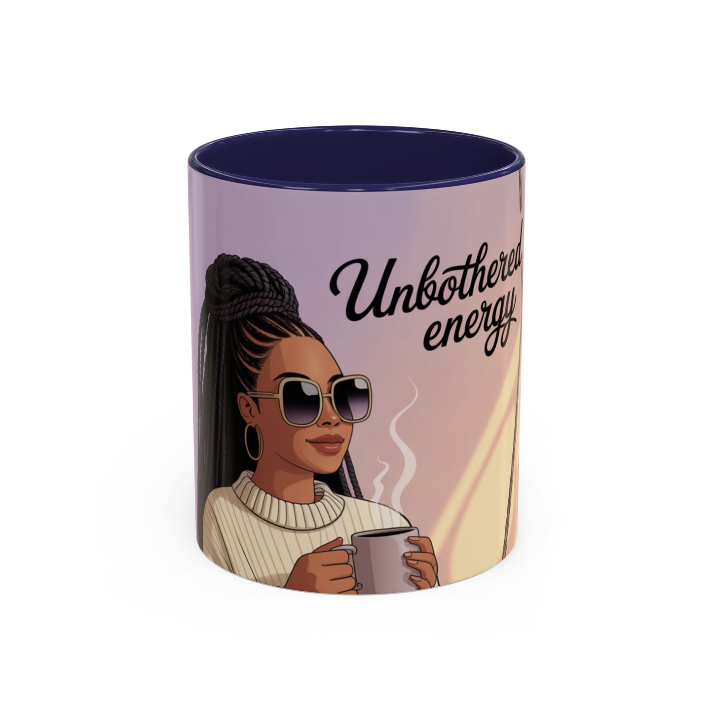 Chic Coffee Mug with Unbothered Energy Design, Trendy Mug for Coffee Lovers, Gift for Friends, Inspirational Mug, Everyday Use