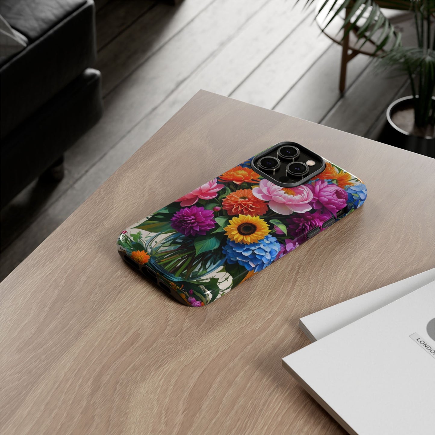 Floral Phone Case - Vibrant Flower Design, Tough Phone Cover, Gift for Her, Floral Accessories, Summer Vibes, Trendy Tech Decor