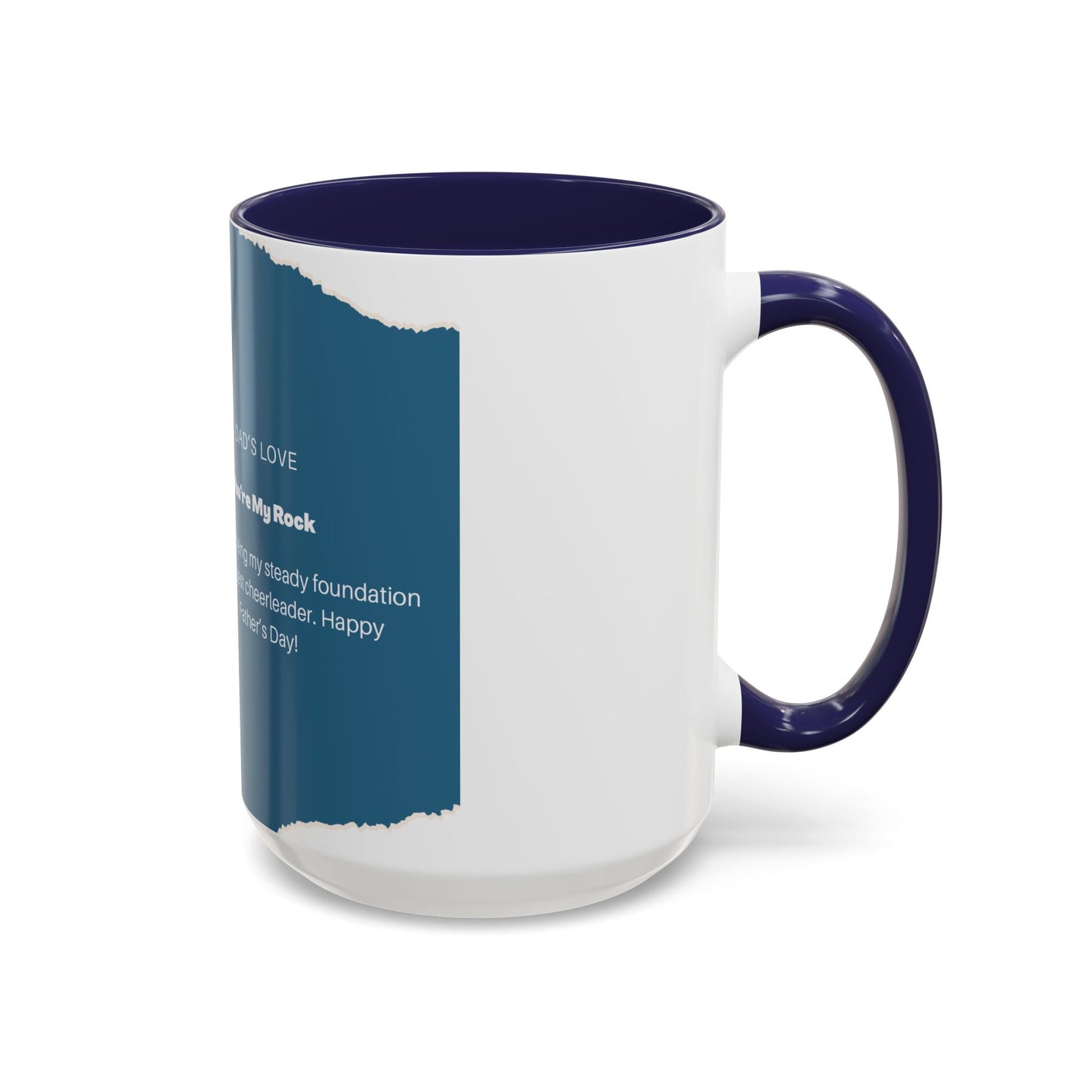 Dad's Love Accent Coffee Mug, Inspirational Dad Mug, Father's Day Gift, Personalized Coffee Cup, Unique Gift for Dad, Family Reminder