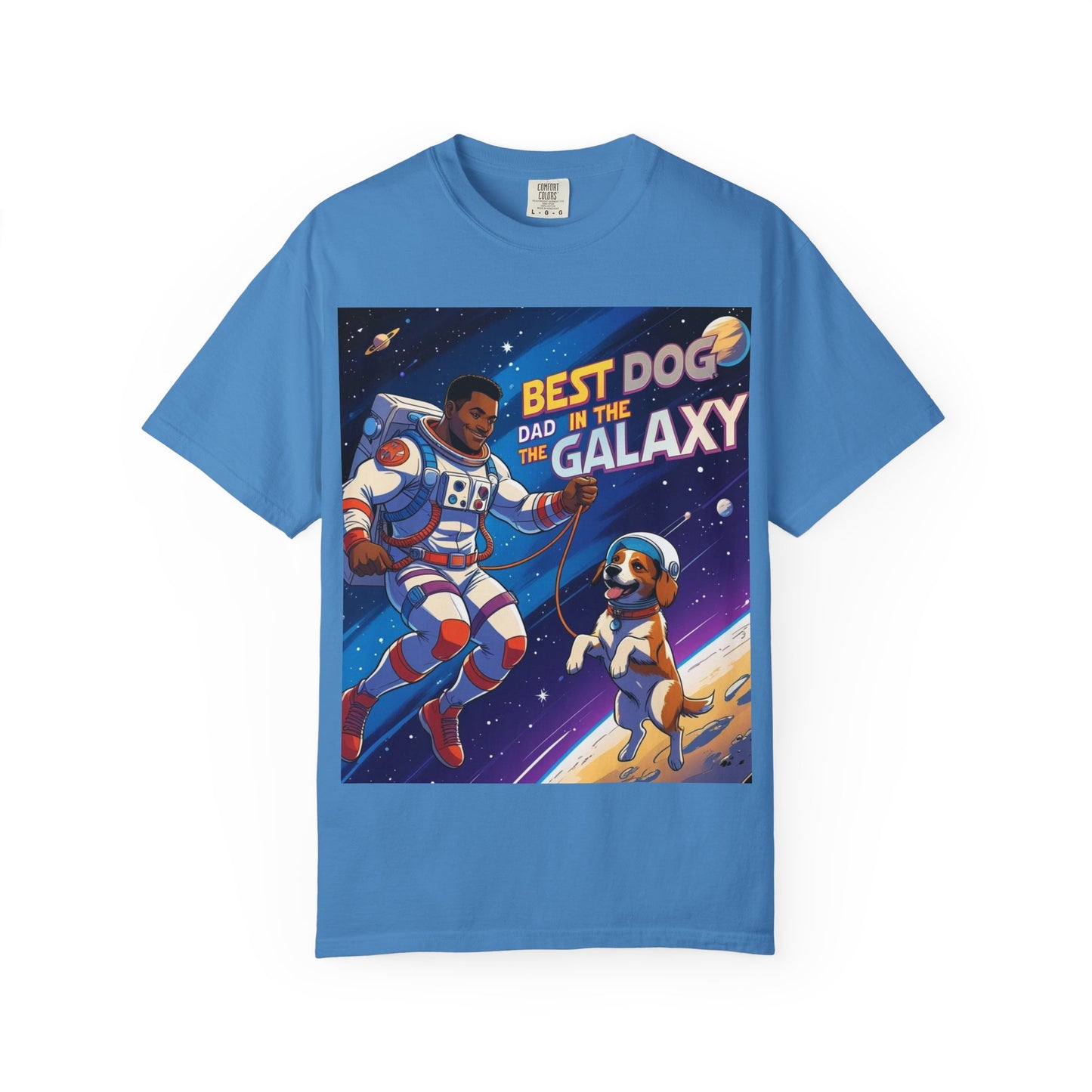 Best Dog Dad in the Galaxy T-Shirt, Unisex Space-Themed Tee, Dog Lover Gift, Father's Day Shirt, Gift for Dog Dads, Galaxy Graphic Tee
