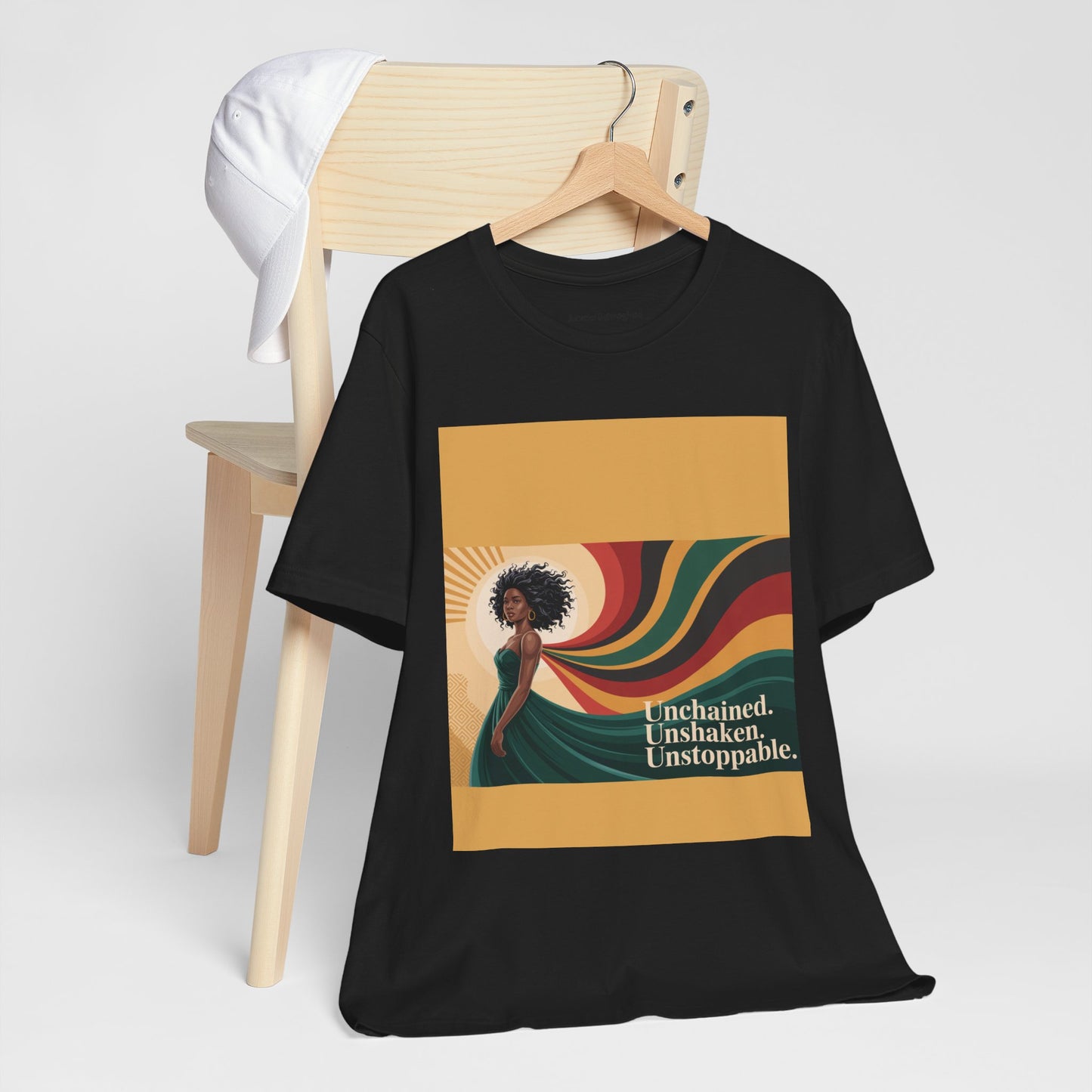 Unisex Inspirational Graphic Tee - Unchained, Unshaken, Unstoppable,