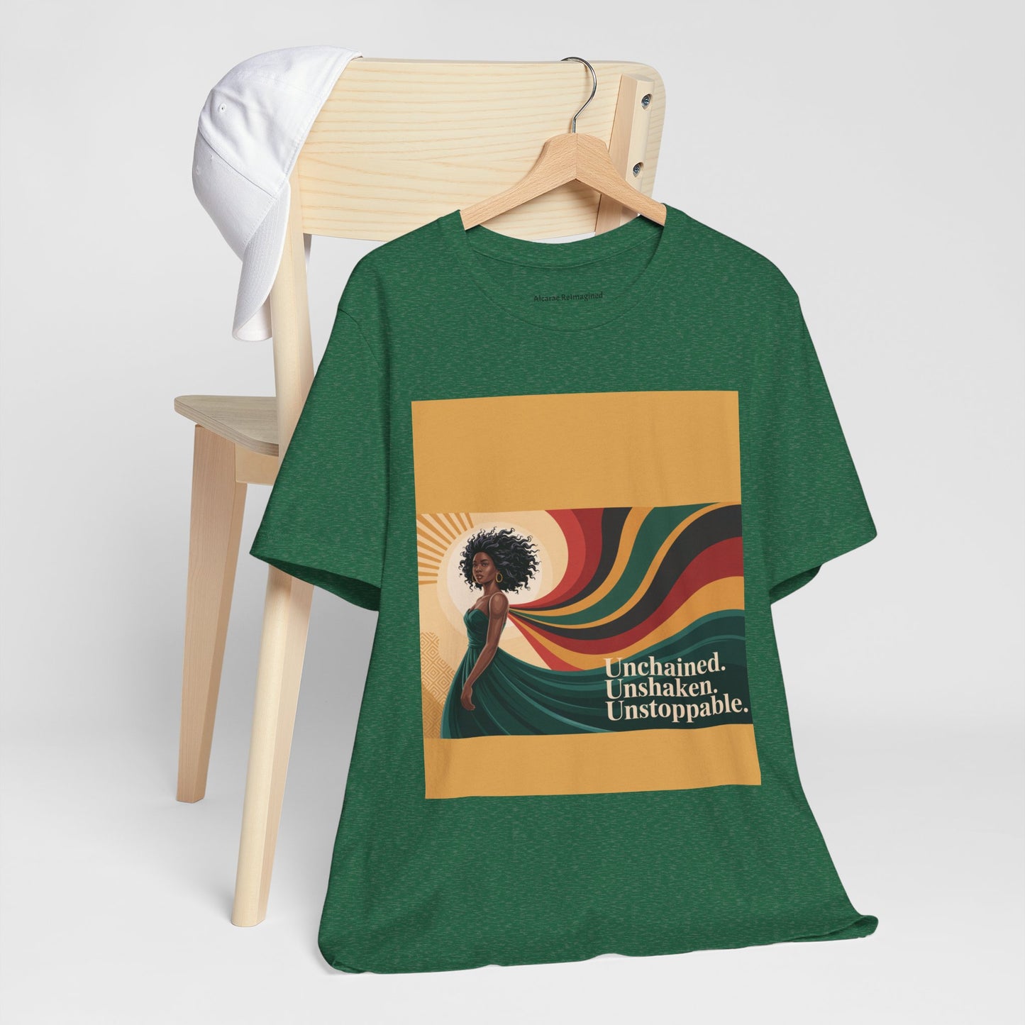 Unisex Inspirational Graphic Tee - Unchained, Unshaken, Unstoppable,