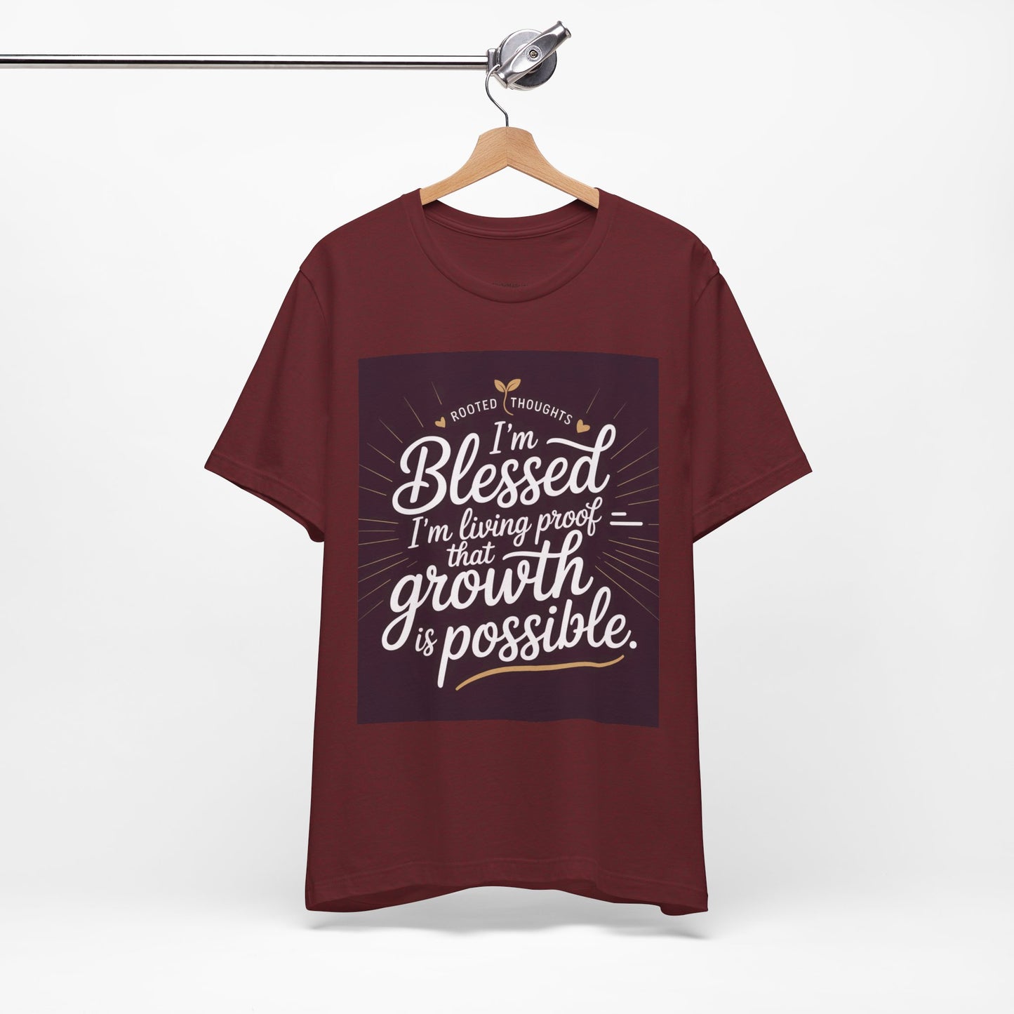 Unisex Growth Proof Tee - I'm Blessed, Inspirational Shirt, Motivational Gift, Spiritual Apparel, Positive Vibes, Everyday Wear