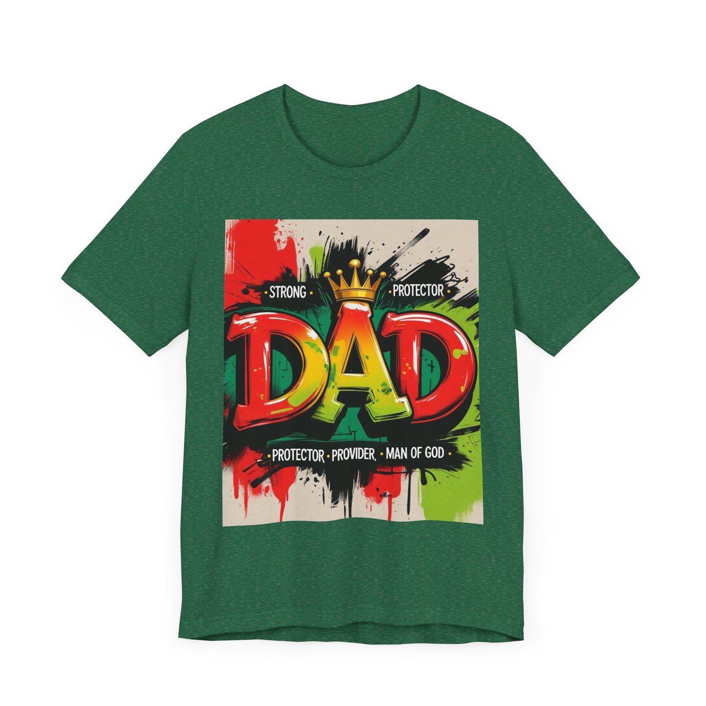 Strong Protector Dad Tee, Father's Day Gift, Dad T-Shirt, Spiritual Dad Shirt, Family Streetwear, Casual Gift for Him