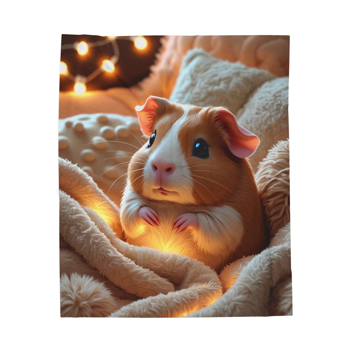 Cozy Guinea Pig Plush Blanket, Warm Fleece Blanket, Cute Pet Design Throw, Soft Home Decor, Ideal Gift for Animal Lovers