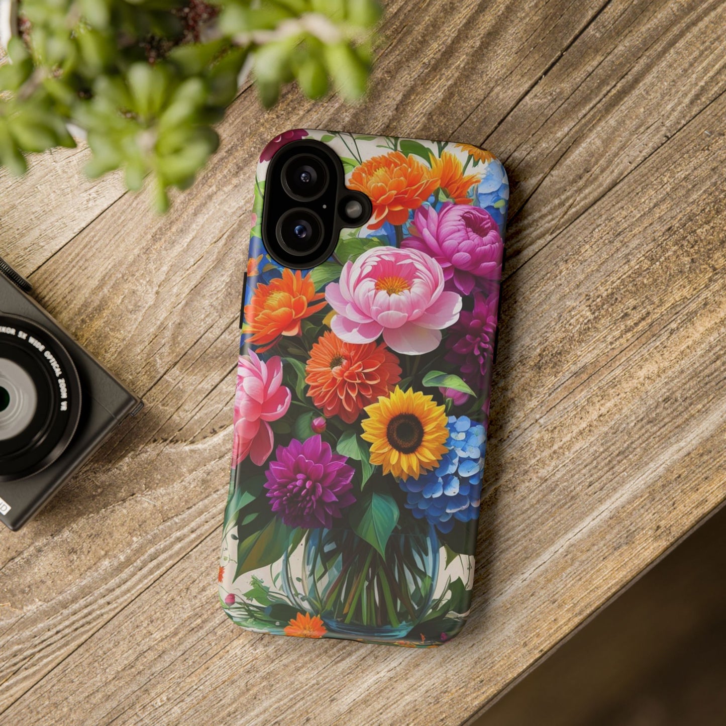 Floral Phone Case - Vibrant Flower Design, Tough Phone Cover, Gift for Her, Floral Accessories, Summer Vibes, Trendy Tech Decor