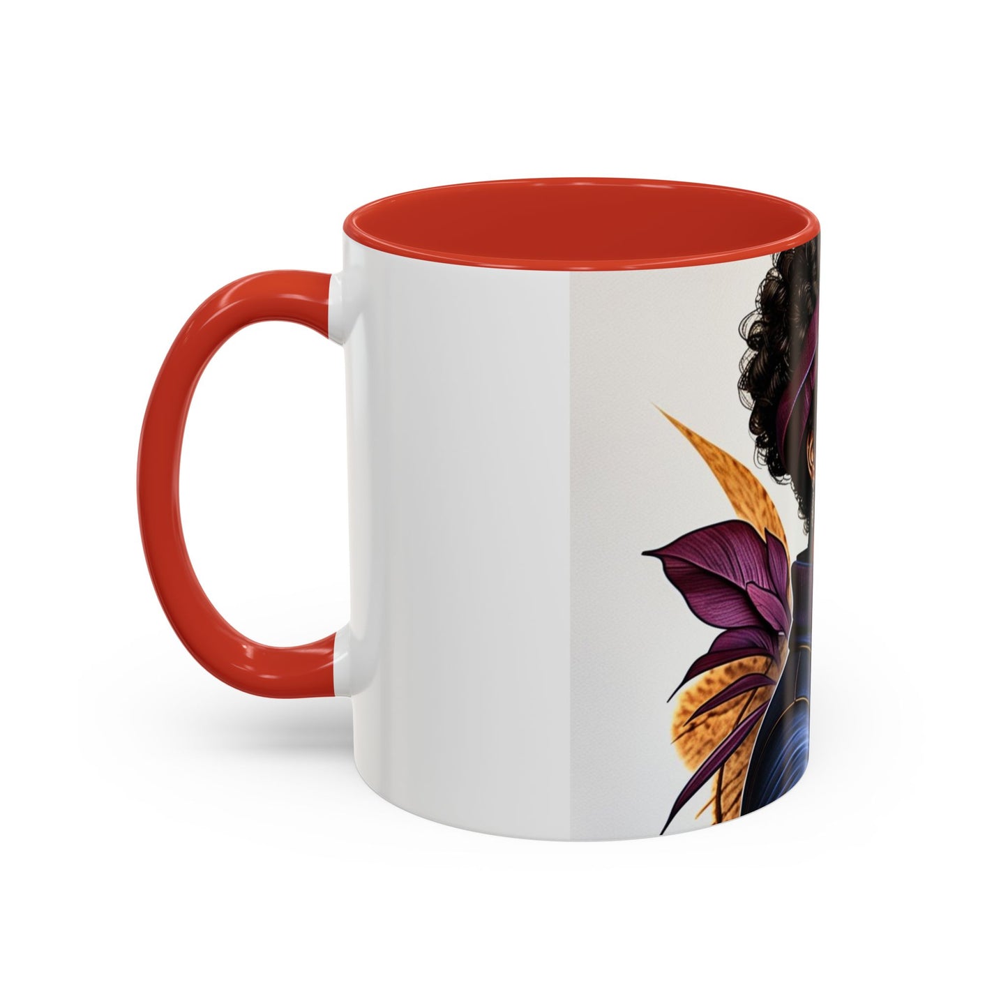 Bold Afrocentric Coffee Mug - Empowering Art for Daily Inspiration, Gift for Her, Doodle Mug, Office Decor, Unique Kitchenware
