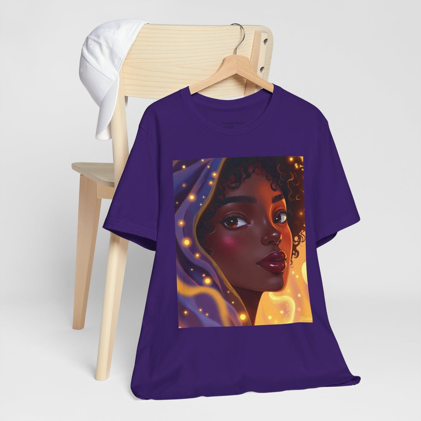 Magic Glow Art Tee, Unisex Short Sleeve Shirt, Artistic Graphic T-Shirt, Boho Style Tee, Casual Wear, Gift for Art Lovers