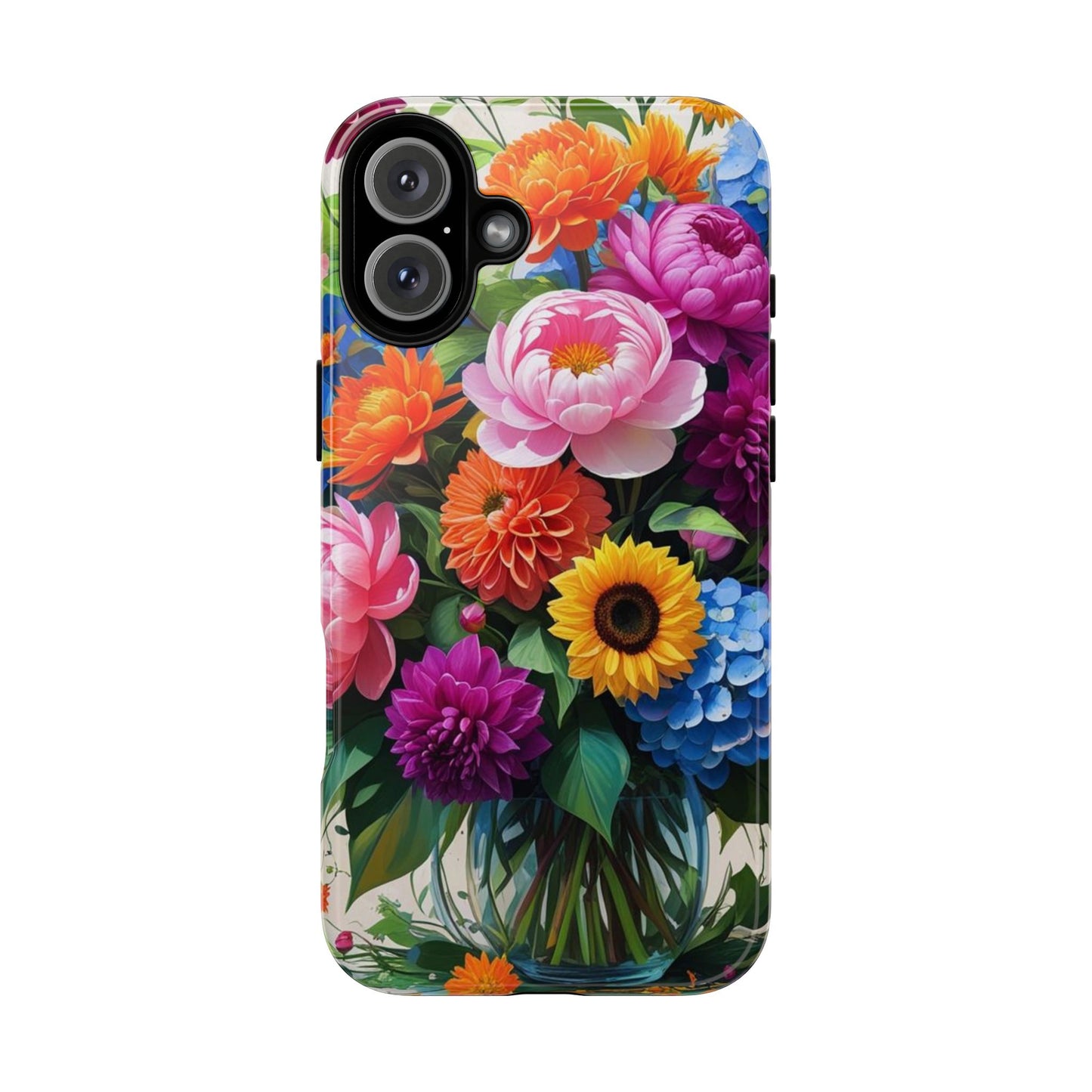 Floral Phone Case - Vibrant Flower Design, Tough Phone Cover, Gift for Her, Floral Accessories, Summer Vibes, Trendy Tech Decor