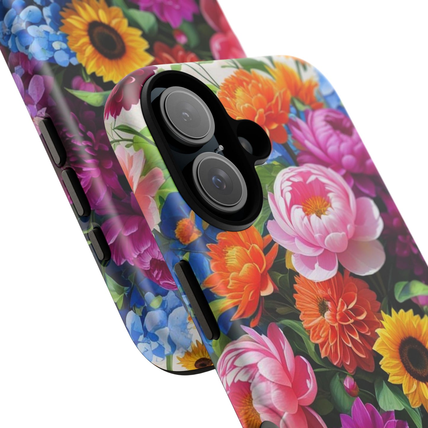 Floral Phone Case - Vibrant Flower Design, Tough Phone Cover, Gift for Her, Floral Accessories, Summer Vibes, Trendy Tech Decor