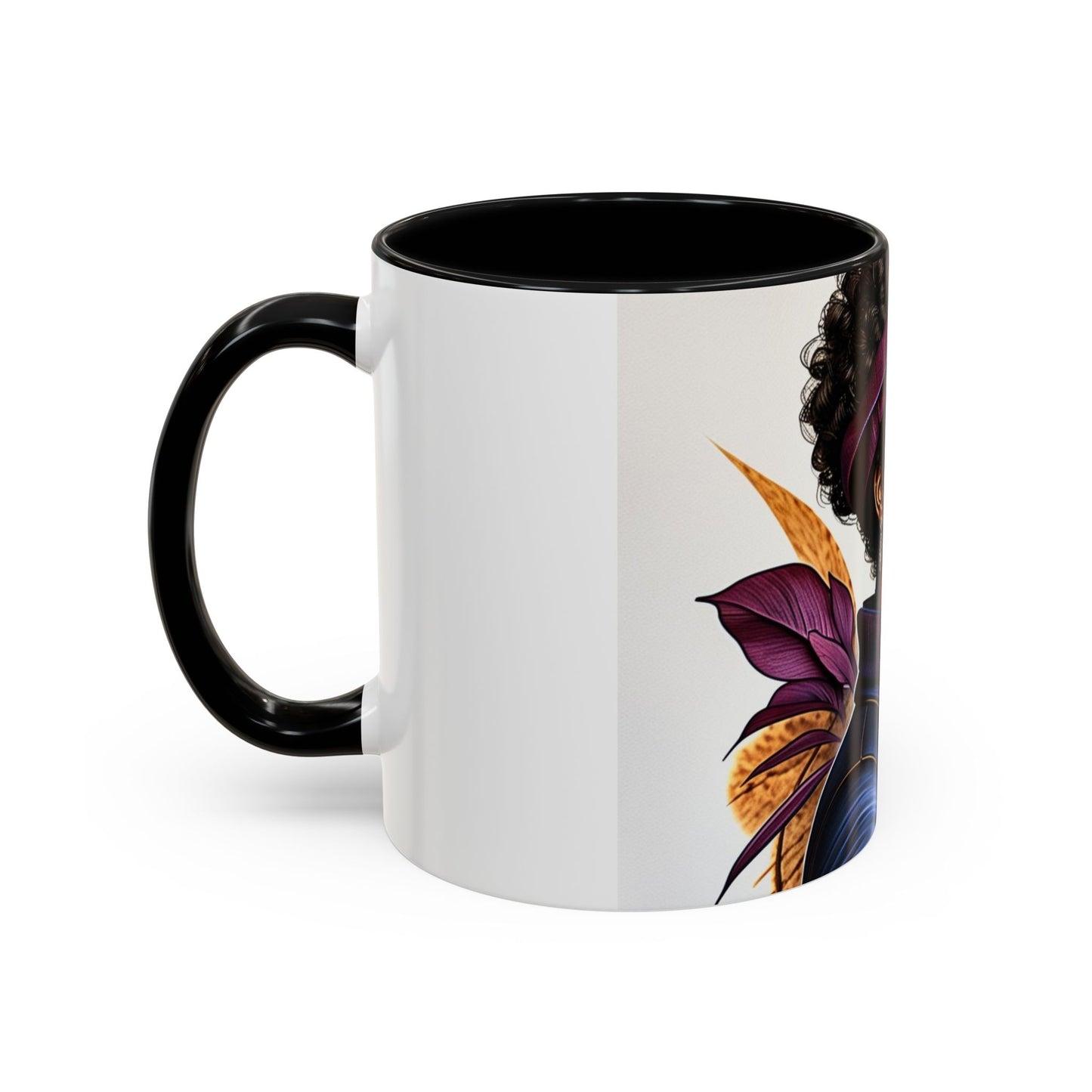 Bold Afrocentric Coffee Mug - Empowering Art for Daily Inspiration, Gift for Her, Doodle Mug, Office Decor, Unique Kitchenware