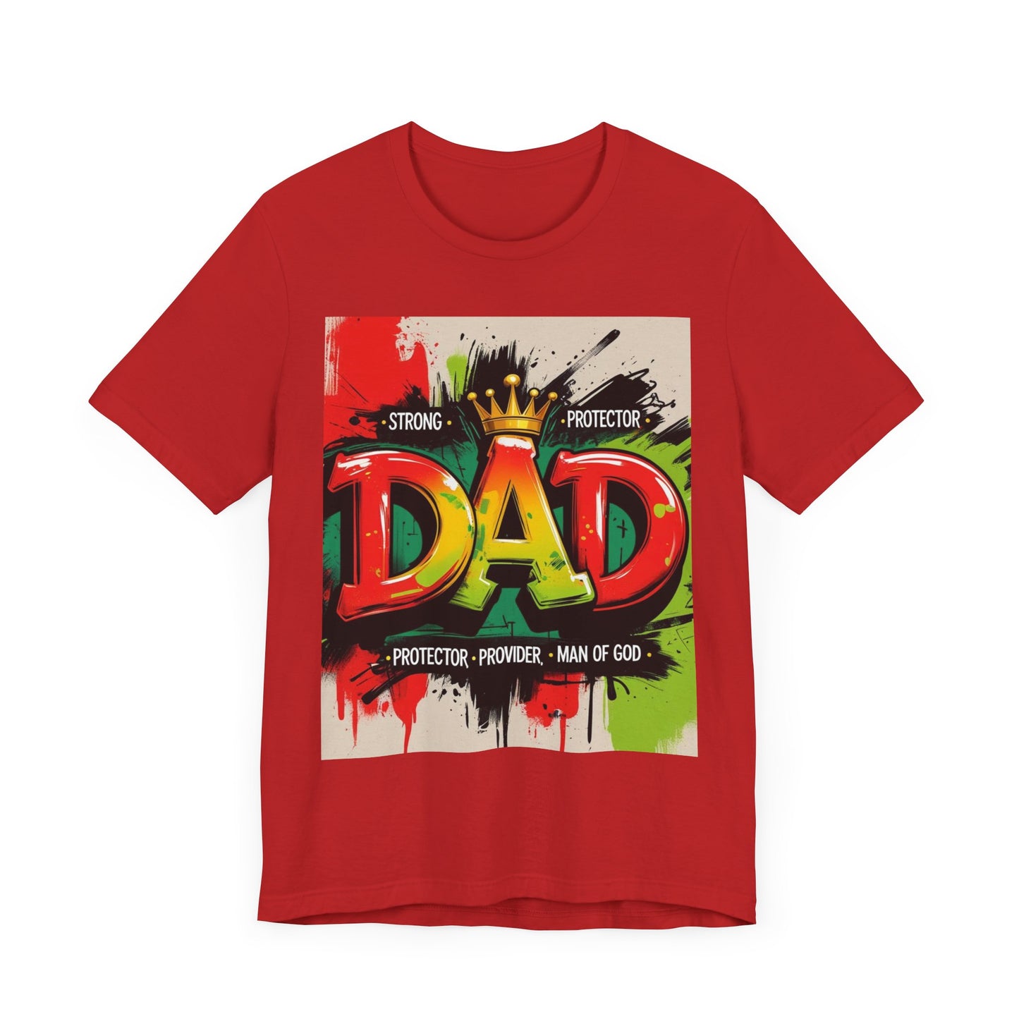 Strong Protector Dad Tee, Father's Day Gift, Dad T-Shirt, Spiritual Dad Shirt, Family Streetwear, Casual Gift for Him