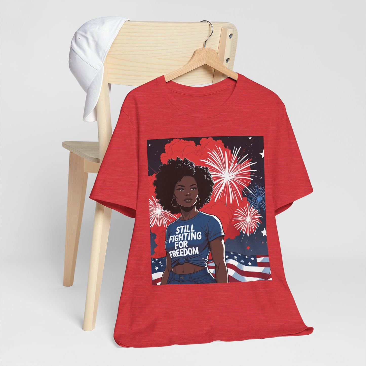 Patriotic Graphic Tee, Still Fighting for Freedom Shirt, Independence Day Outfit, Summer Casual Wear, Equality T-Shirt, Gift for Activists, 4Th of July