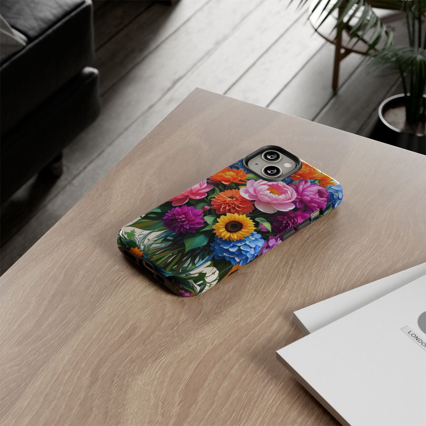 Floral Phone Case - Vibrant Flower Design, Tough Phone Cover, Gift for Her, Floral Accessories, Summer Vibes, Trendy Tech Decor