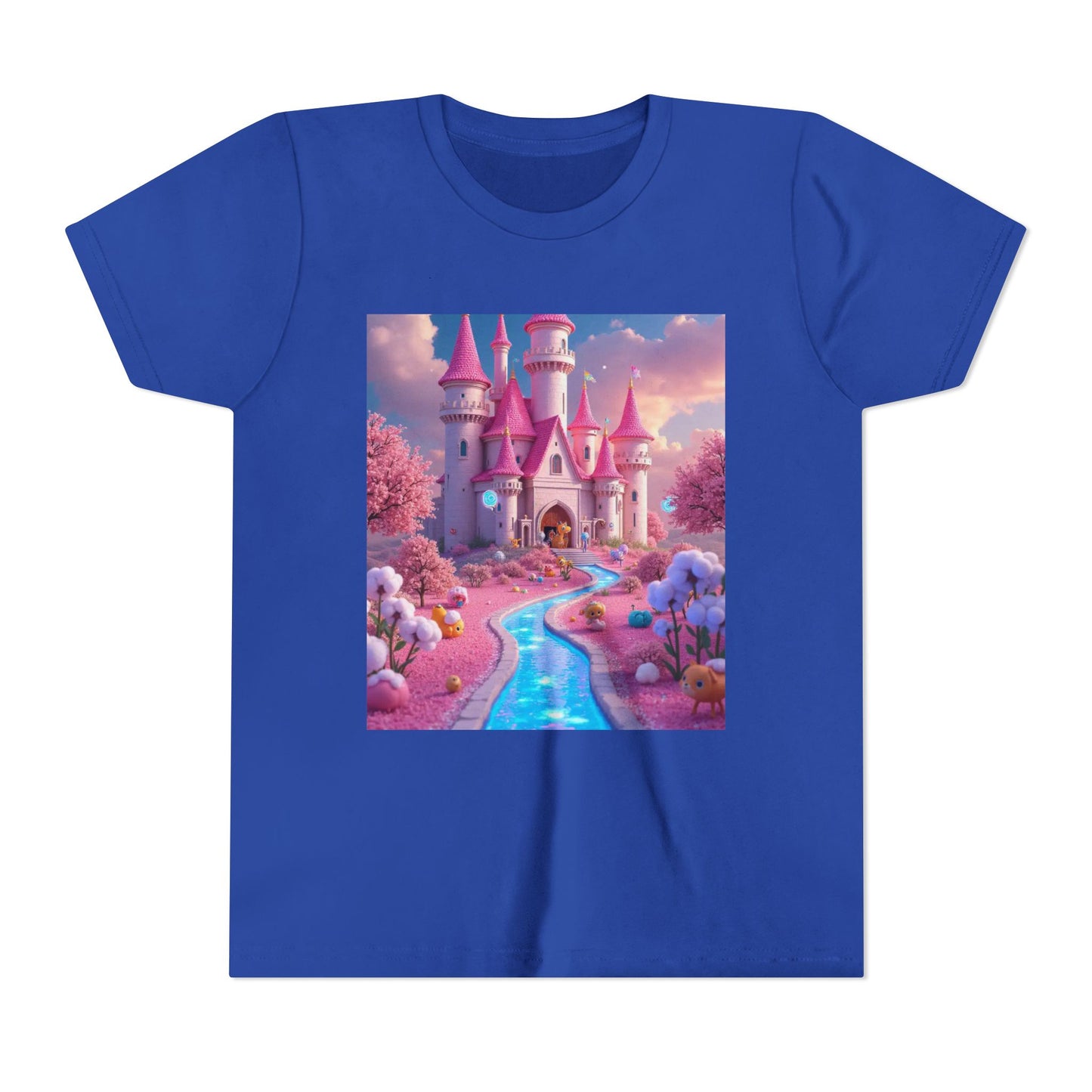 Whimsical Castle Youth Tee, Kids Shirt, Fairy Tale T-Shirt, Magical Kids Apparel, Dreamy Tee, Birthday Gift for Girls