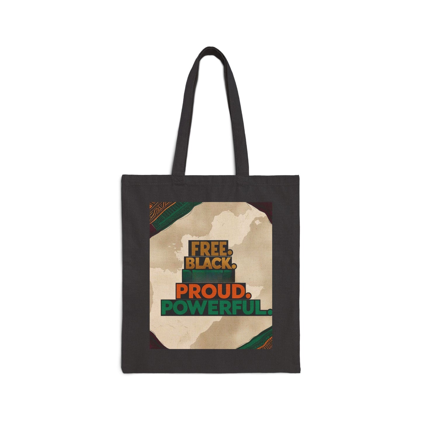 Empowering Cotton Canvas Tote Bag | Rooted Regal Ready, Free Black Proud Powerful, Eco-Friendly Shopper, Gift for Her, Fashion Statement