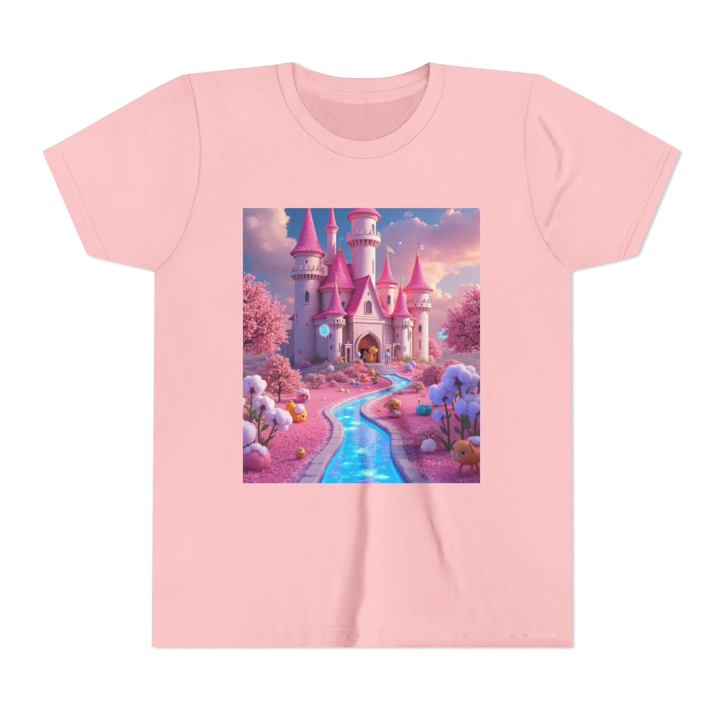 Whimsical Castle Youth Tee, Kids Shirt, Fairy Tale T-Shirt, Magical Kids Apparel, Dreamy Tee, Birthday Gift for Girls