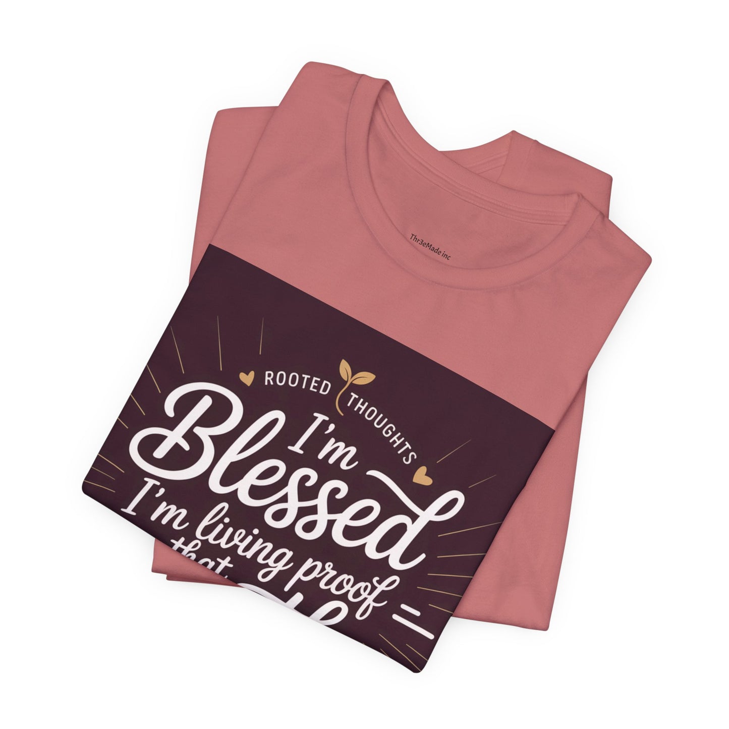 Unisex Growth Proof Tee - I'm Blessed, Inspirational Shirt, Motivational Gift, Spiritual Apparel, Positive Vibes, Everyday Wear