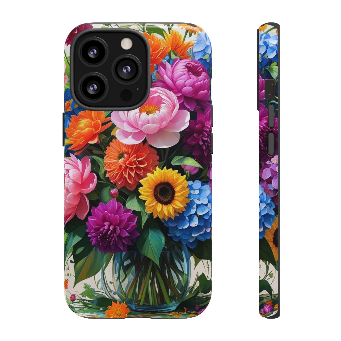 Floral Phone Case - Vibrant Flower Design, Tough Phone Cover, Gift for Her, Floral Accessories, Summer Vibes, Trendy Tech Decor