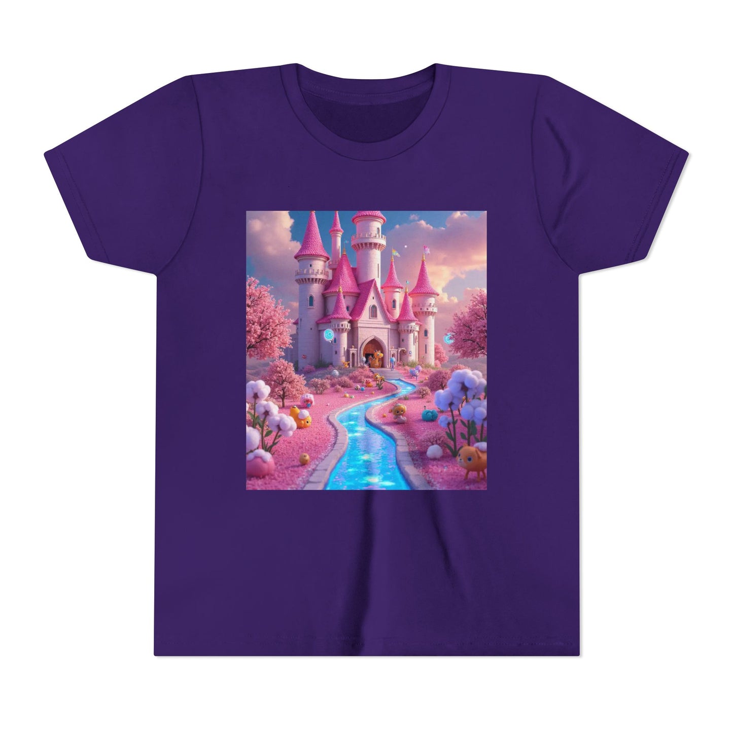 Whimsical Castle Youth Tee, Kids Shirt, Fairy Tale T-Shirt, Magical Kids Apparel, Dreamy Tee, Birthday Gift for Girls
