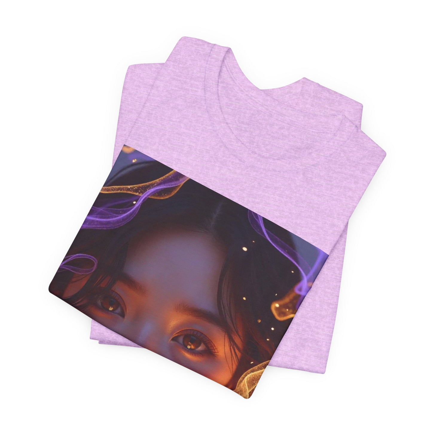 Enigmatic Portrait Tee, Unisex Graphic T-Shirt, Artistic Short Sleeve Shirt, Casual Everyday Wear, Unique Gift for Art Lovers