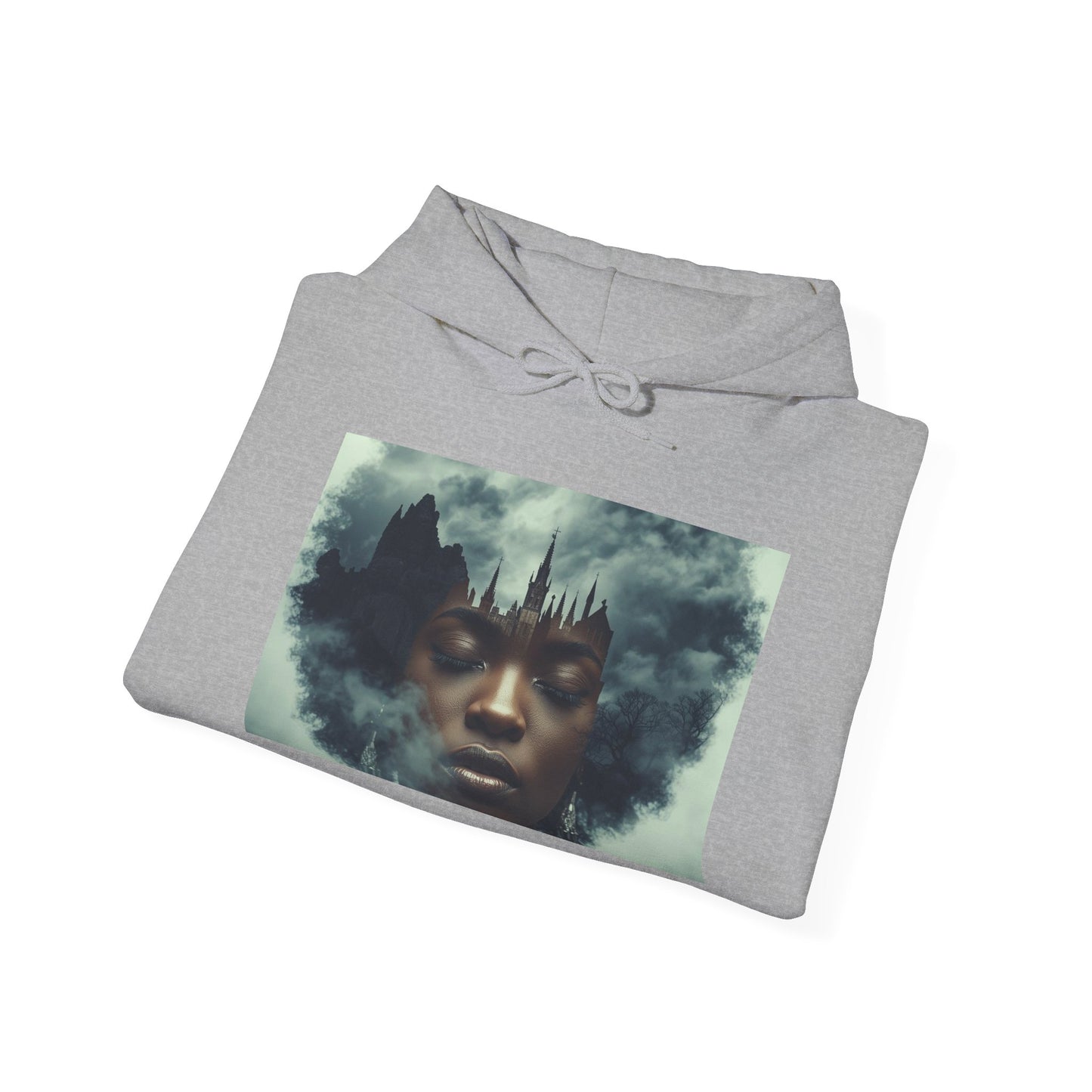 Whimsical Artistic Hoodie, Graphic Sweatshirt, Unisex Cozy Wear, Gift for Art Lovers, Casual Outfit, Cloud Art Design