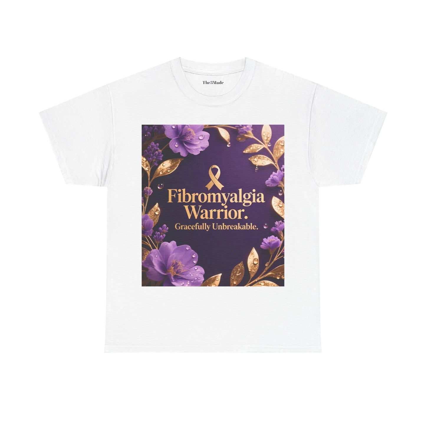 Fibromyalgia Warrior T-Shirt — Purple Ribbon Awareness Tee