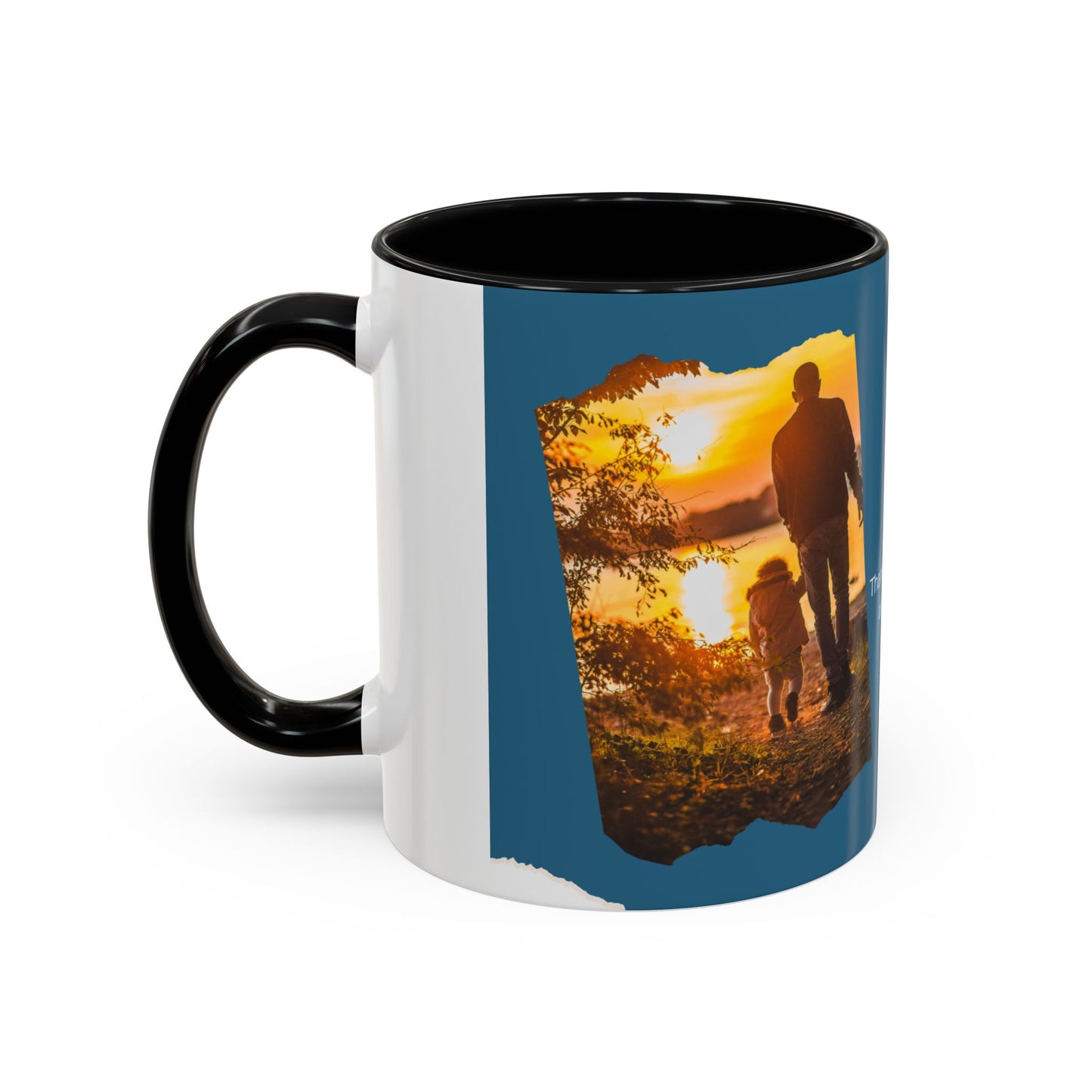 Dad's Love Accent Coffee Mug, Inspirational Dad Mug, Father's Day Gift, Personalized Coffee Cup, Unique Gift for Dad, Family Reminder