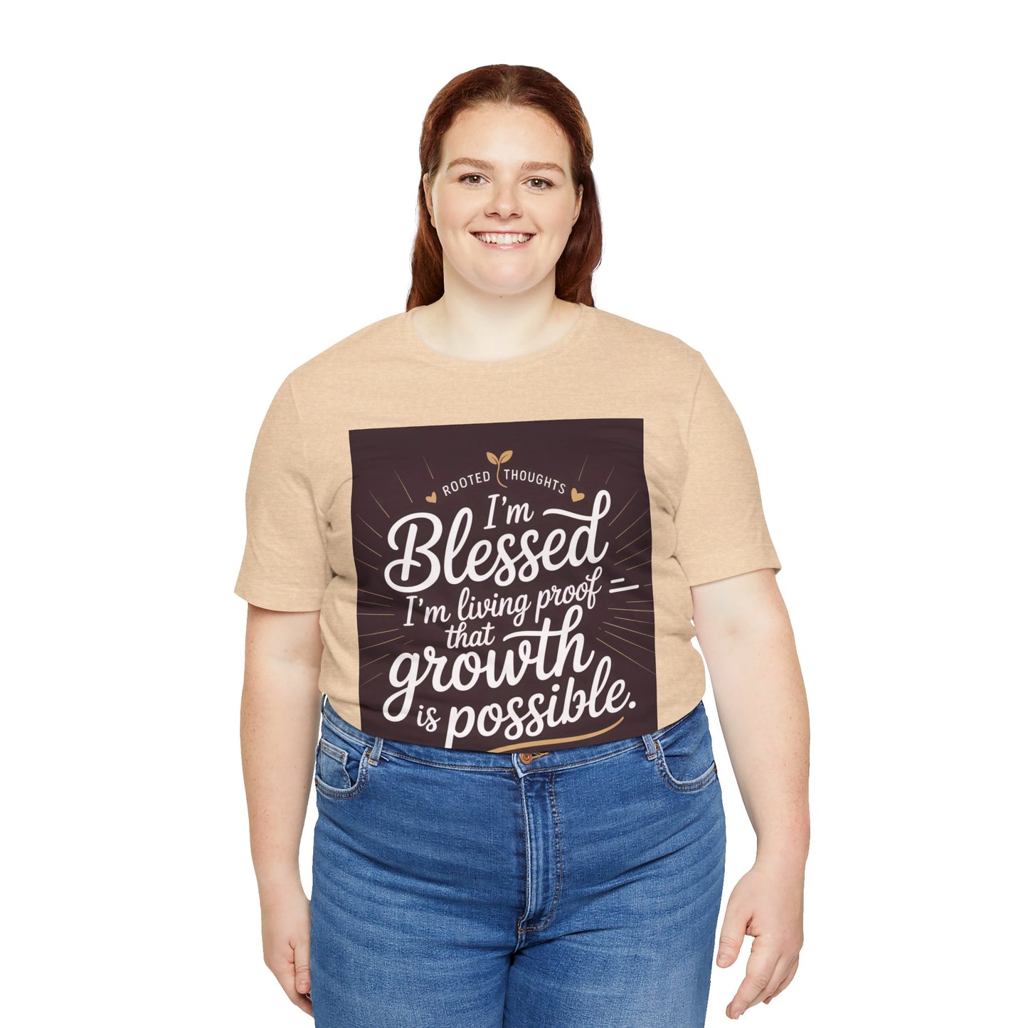 Unisex Growth Proof Tee - I'm Blessed, Inspirational Shirt, Motivational Gift, Spiritual Apparel, Positive Vibes, Everyday Wear