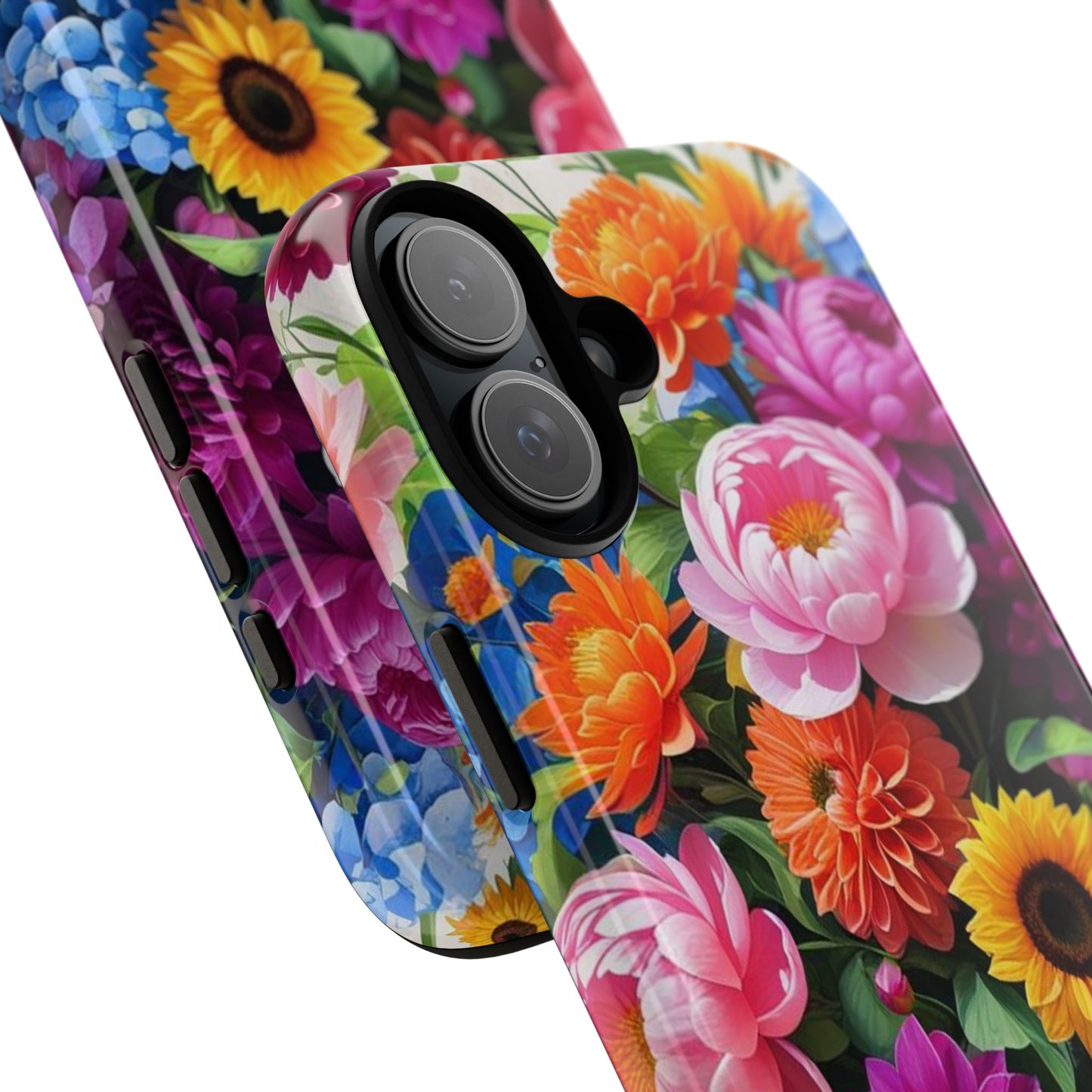 Floral Phone Case - Vibrant Flower Design, Tough Phone Cover, Gift for Her, Floral Accessories, Summer Vibes, Trendy Tech Decor