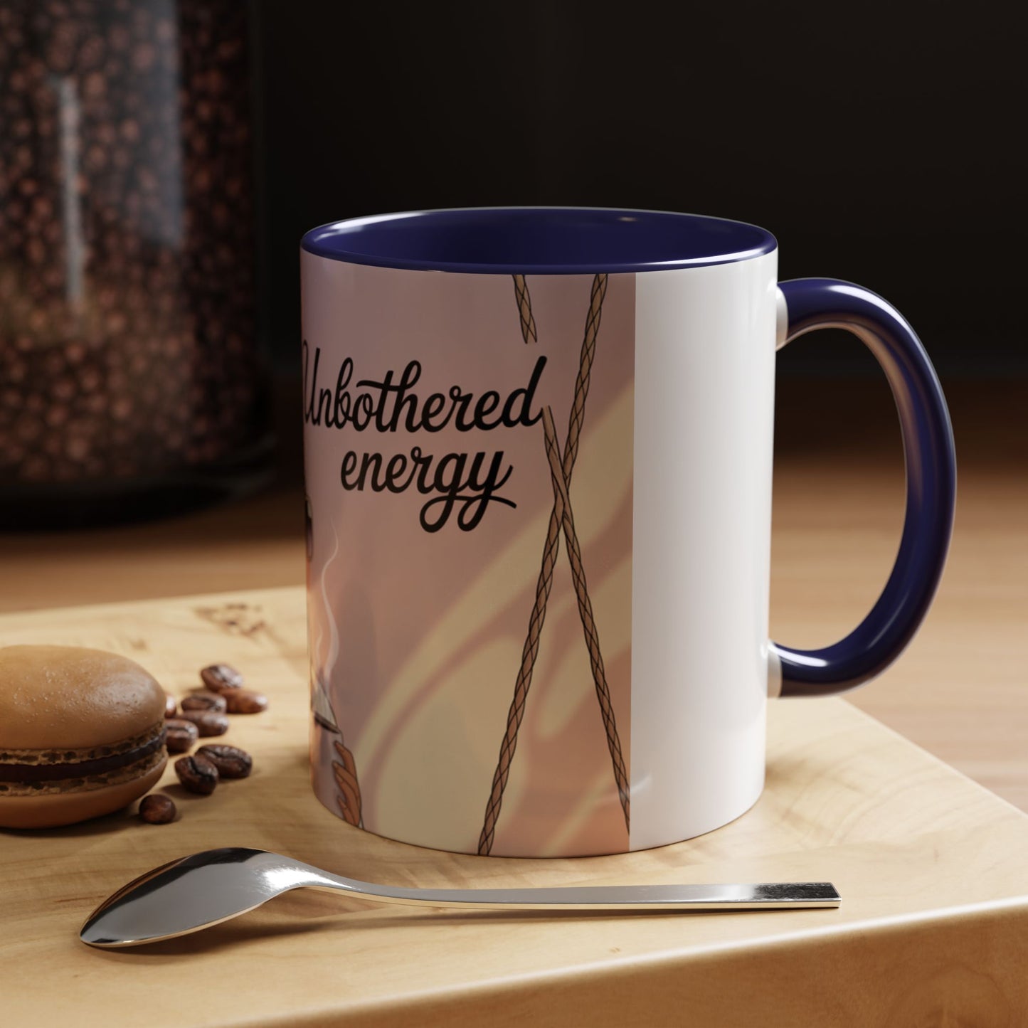 Chic Coffee Mug with Unbothered Energy Design, Trendy Mug for Coffee Lovers, Gift for Friends, Inspirational Mug, Everyday Use