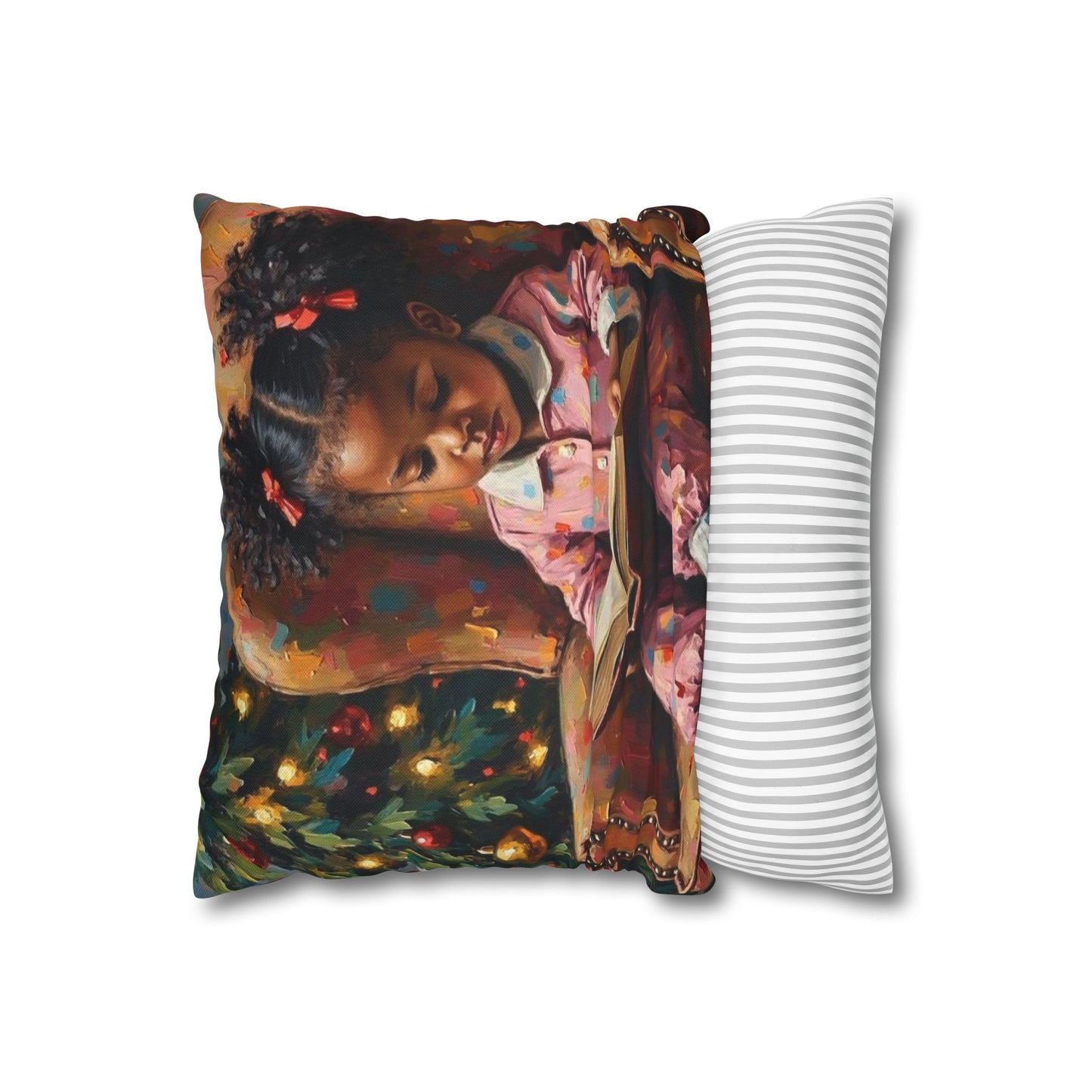 Cozy Holiday Pillowcase, Kids Room Decor, Seasonal Gift, Cute Pillow Cover, Christmas Home Accent, Relaxing Atmosphere