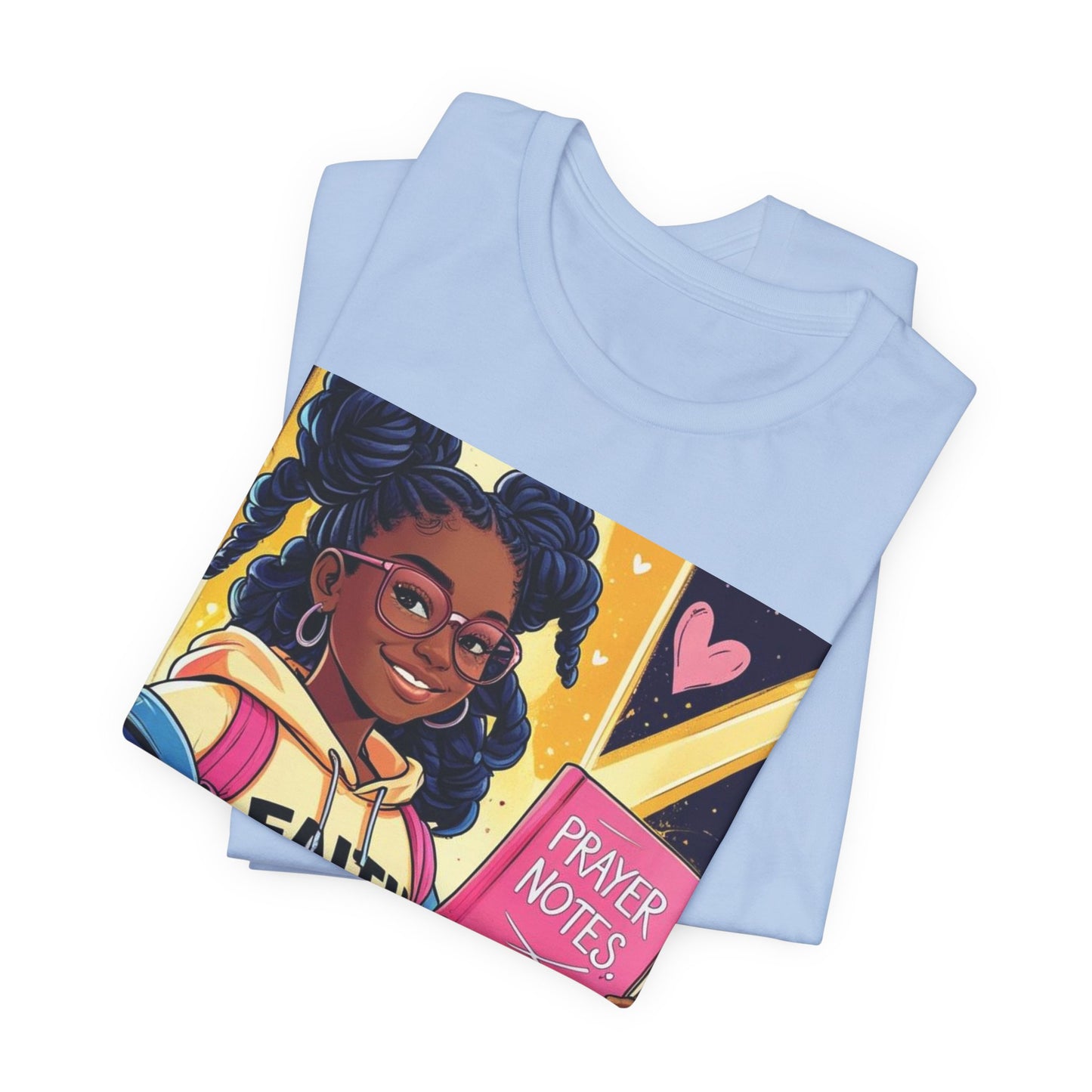 Faith Over Fear Unisex Tee - Empowering Graphic Shirt for Positivity, Inspirational Gift, Youth Apparel, Prayer Notes Design, Teen, Women