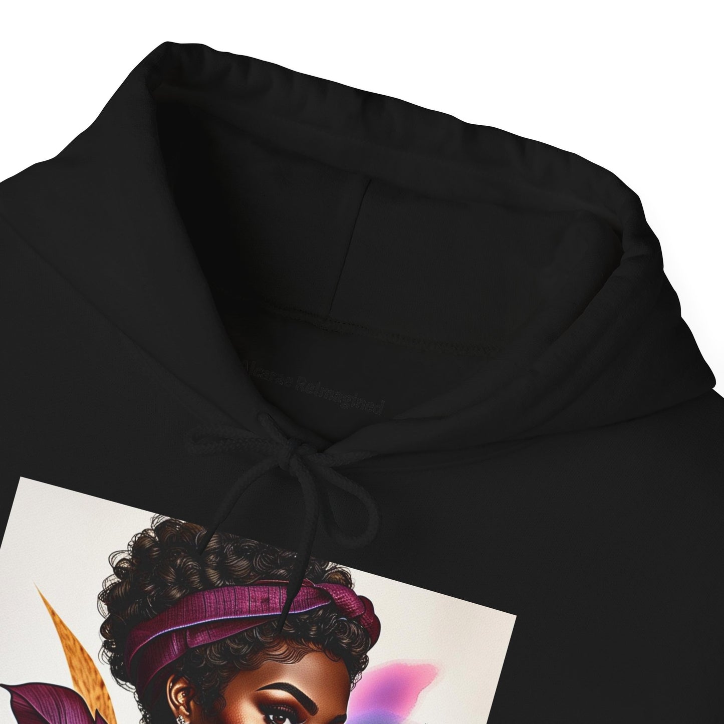 Vibrant Art Hoodie, Unique Sweatshirt, Cozy Women’s Top, Stylish Gift for Her, Black Artist Design