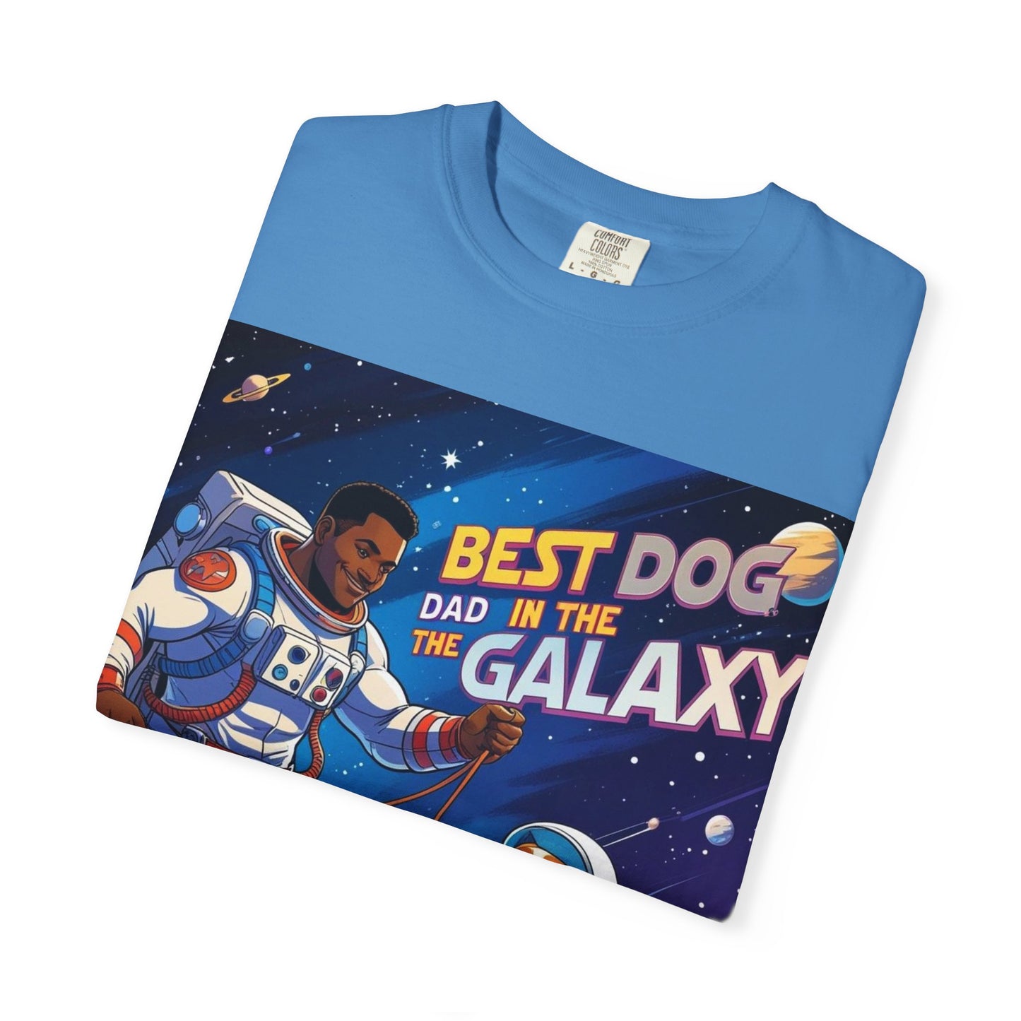Best Dog Dad in the Galaxy T-Shirt, Unisex Space-Themed Tee, Dog Lover Gift, Father's Day Shirt, Gift for Dog Dads, Galaxy Graphic Tee