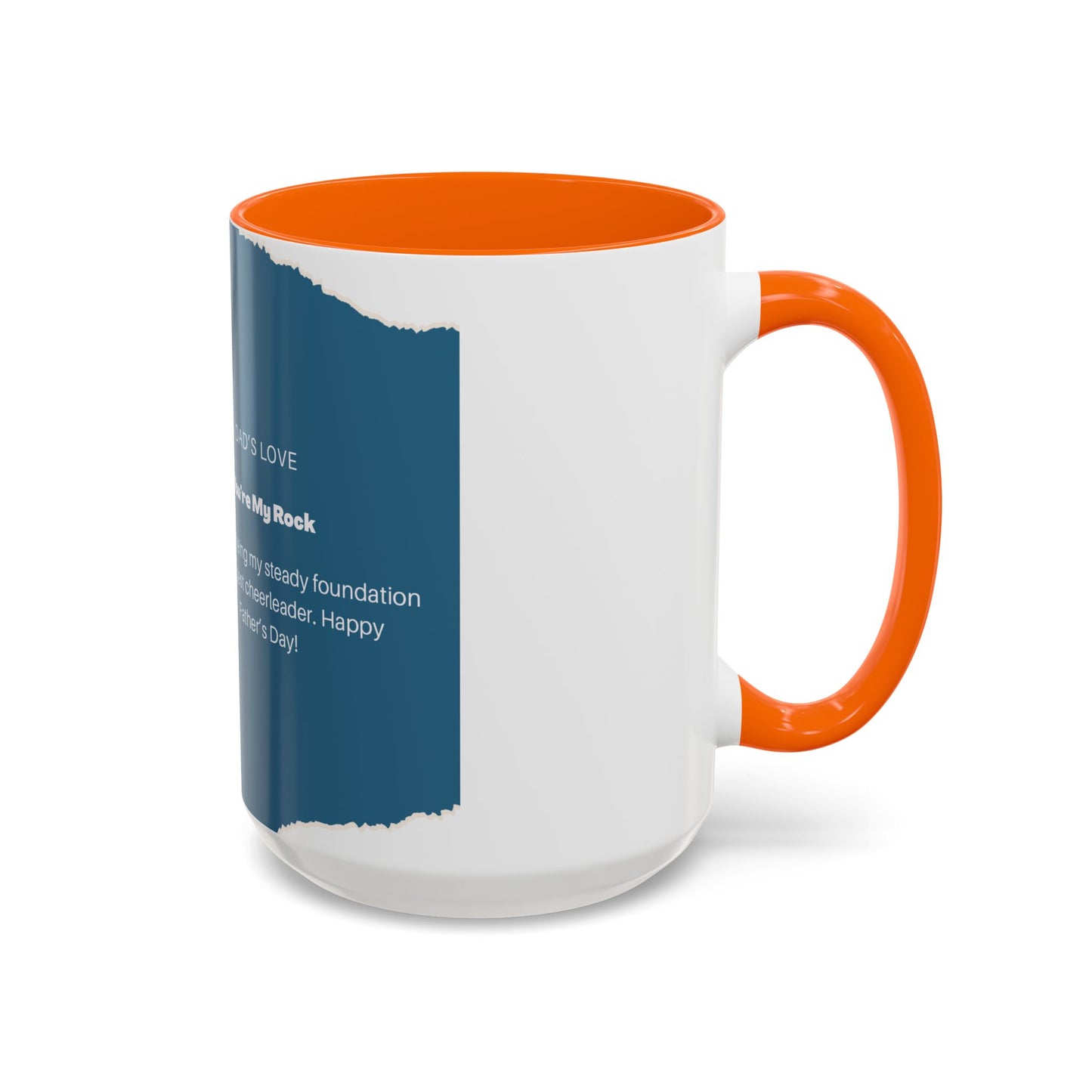 Dad's Love Accent Coffee Mug, Inspirational Dad Mug, Father's Day Gift, Personalized Coffee Cup, Unique Gift for Dad, Family Reminder
