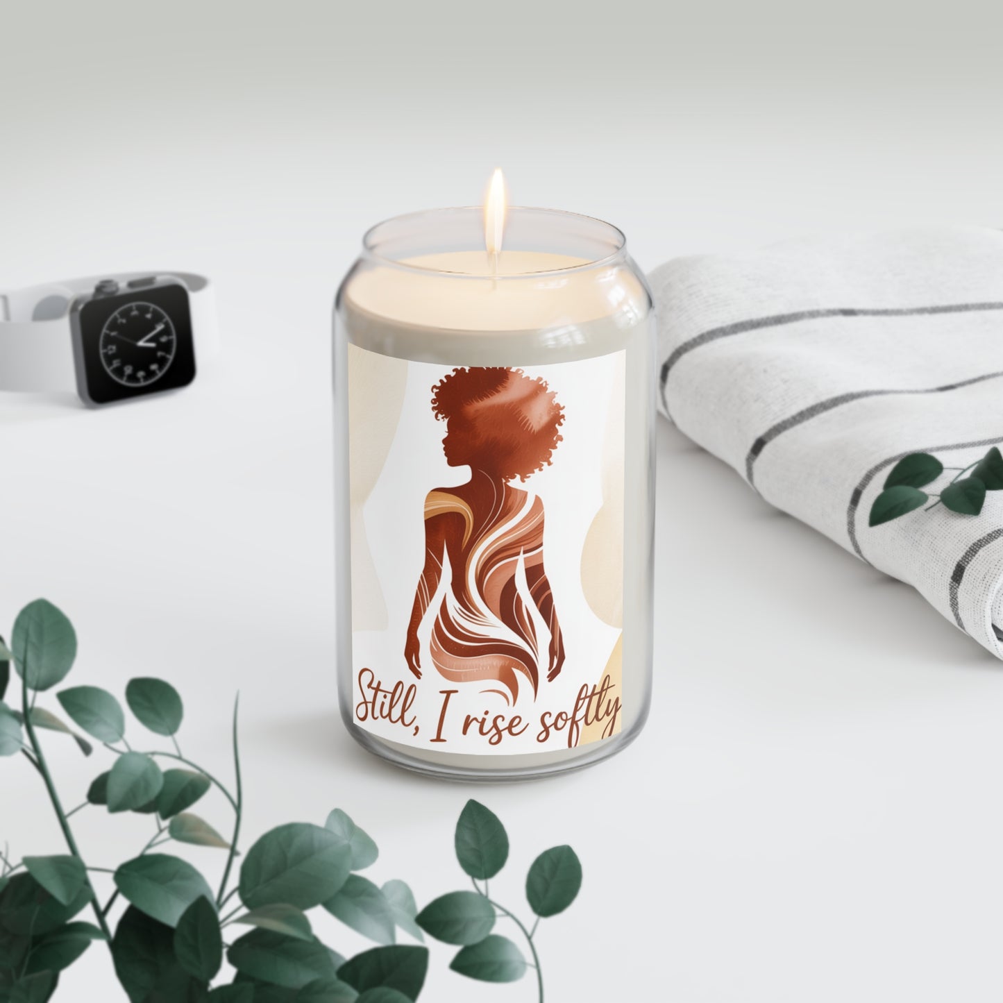 Scented Candle - "Still, I Rise Softly" - Empowering Home Decor, Gift for Her, Self-Care, Aromatherapy, Unique Candle Gift