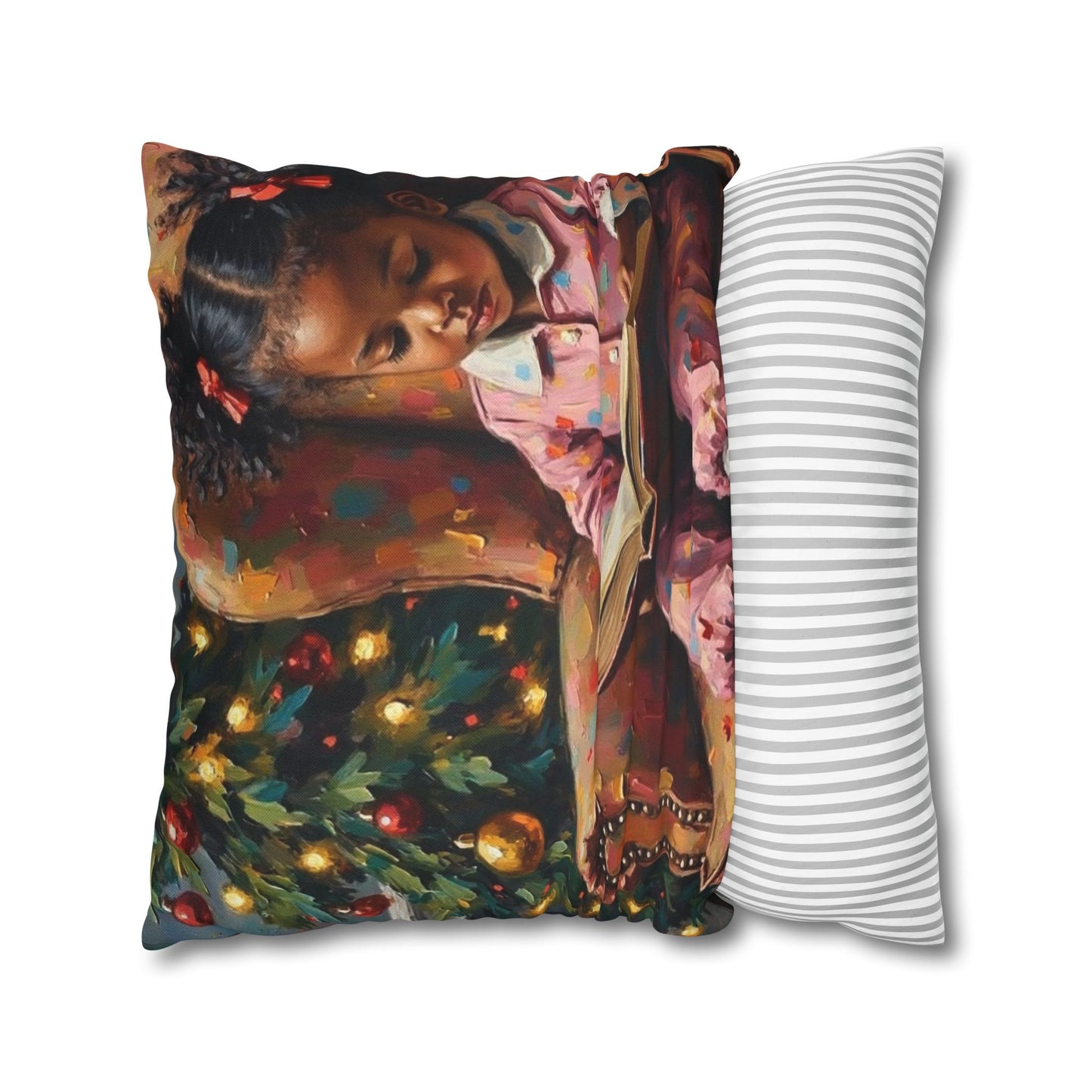 Cozy Holiday Pillowcase, Kids Room Decor, Seasonal Gift, Cute Pillow Cover, Christmas Home Accent, Relaxing Atmosphere