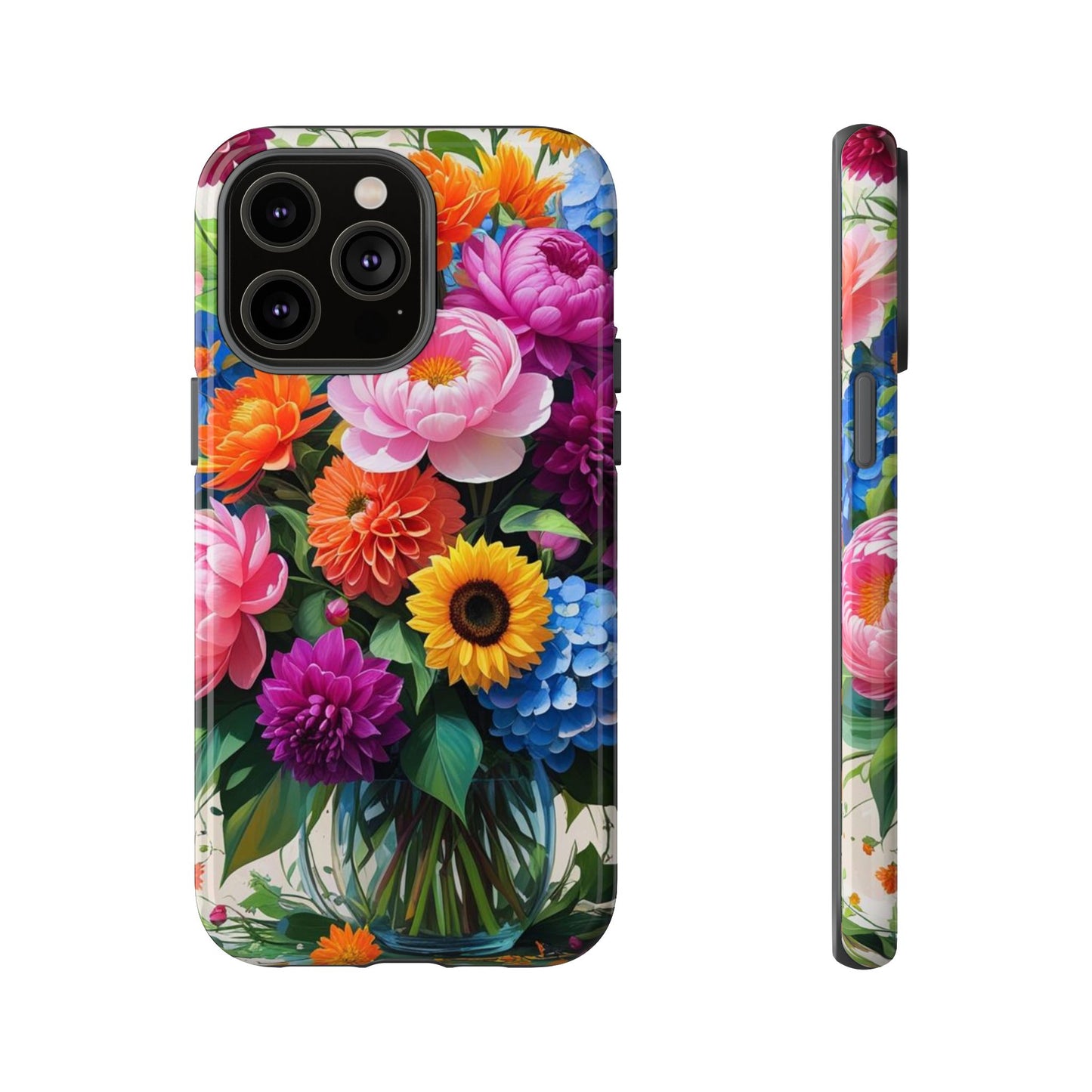 Floral Phone Case - Vibrant Flower Design, Tough Phone Cover, Gift for Her, Floral Accessories, Summer Vibes, Trendy Tech Decor