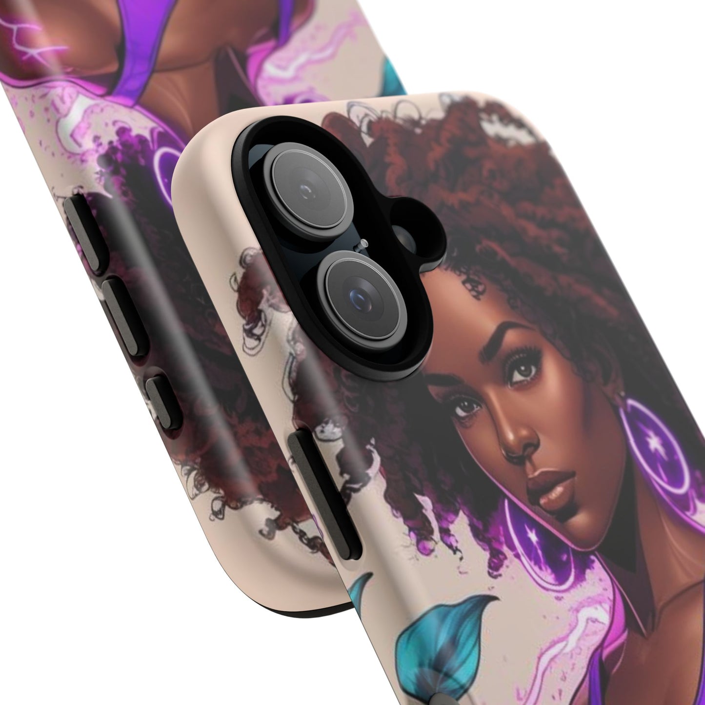 Vibrant Phone Case featuring Empowering Design, Black Woman Art, Floral Phone Accessory, Tough Cases for Gifts, Unique Gift for Her
