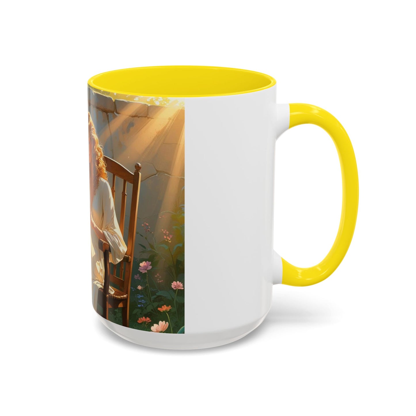 Accent Coffee Mug with Inspirational Design, Cozy Gift for Readers, Perfect for Relaxation, Home Decor, Warm Beverage Lover