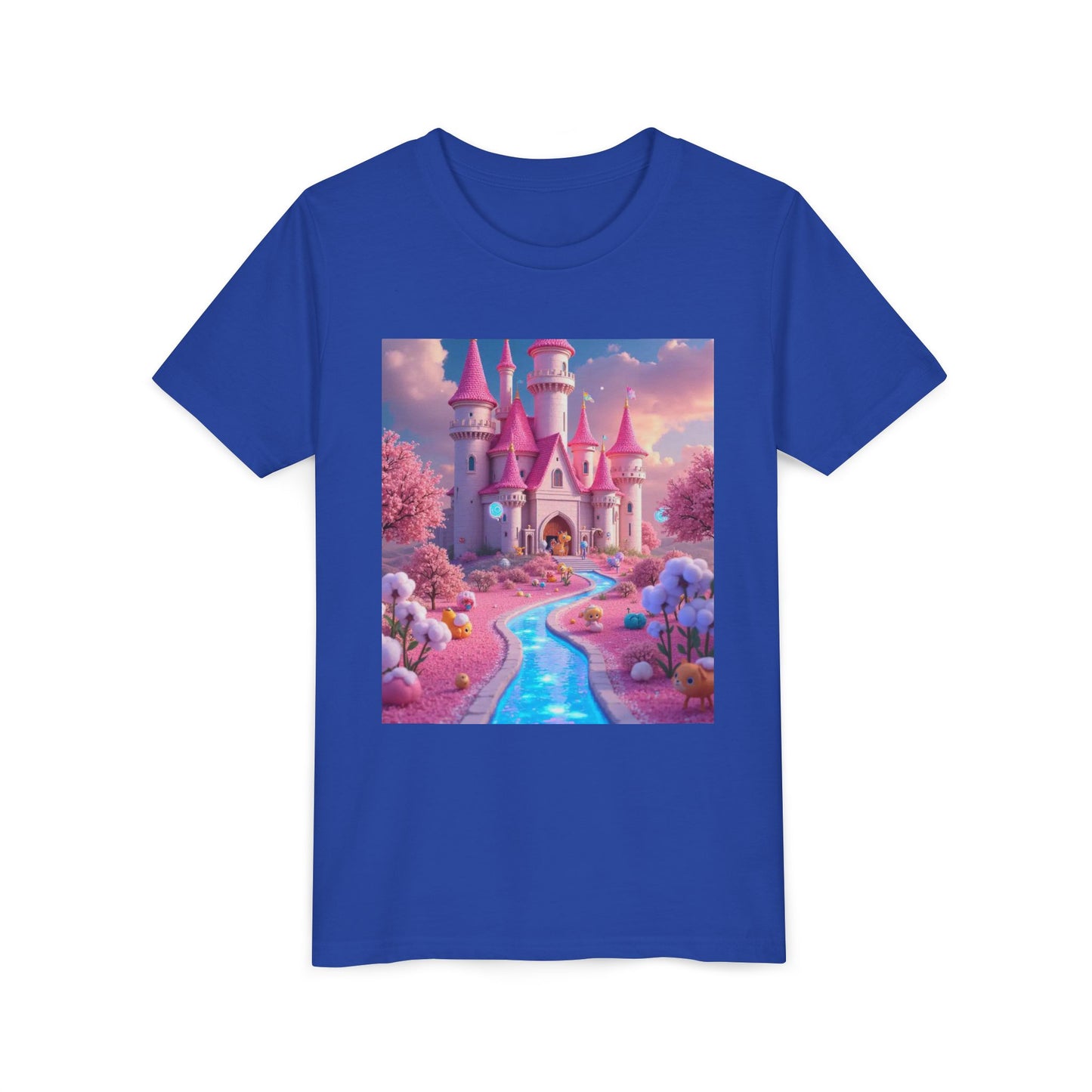 Whimsical Castle Youth Tee, Kids Shirt, Fairy Tale T-Shirt, Magical Kids Apparel, Dreamy Tee, Birthday Gift for Girls